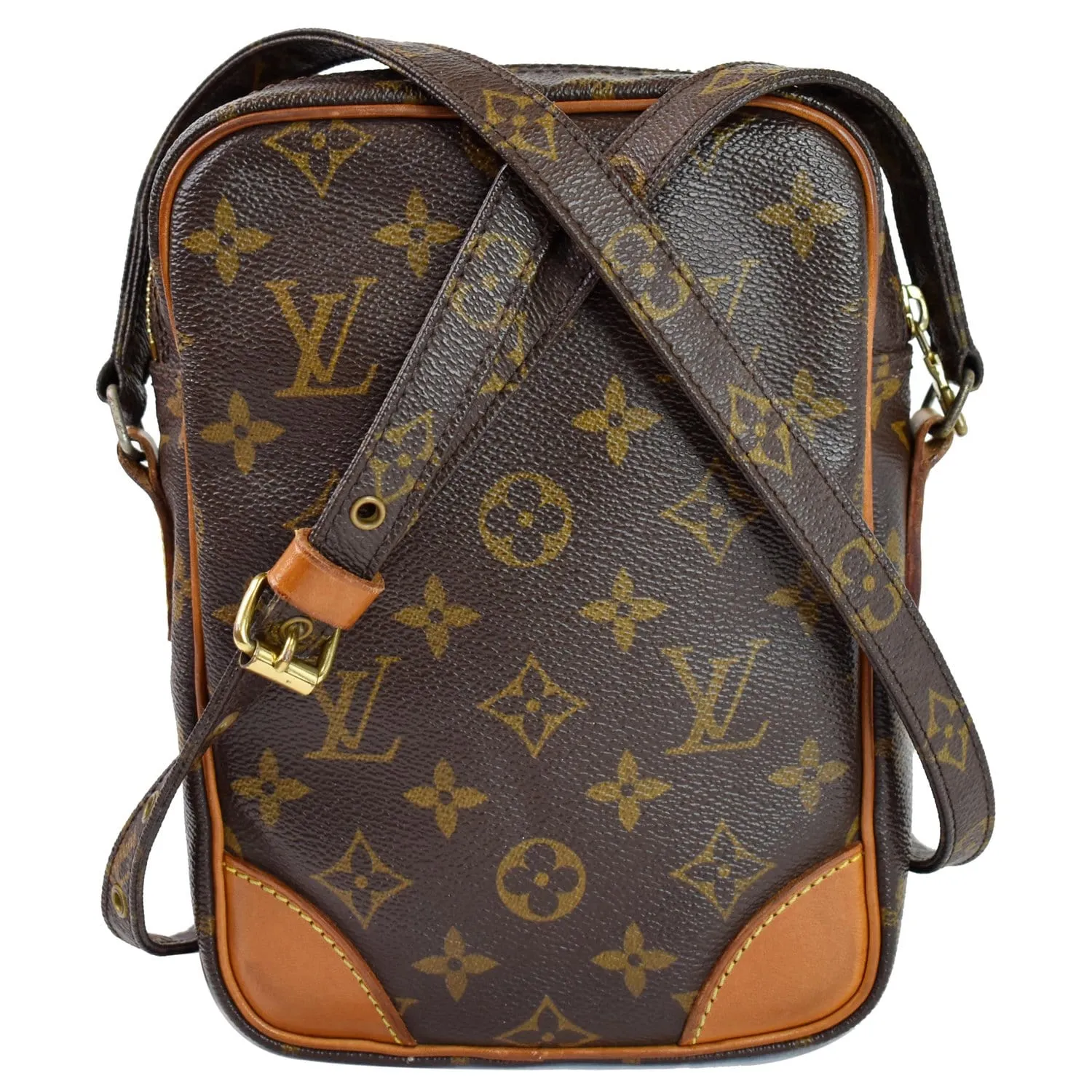 LOUIS VUITTON Amazone Monogram Canvas Shoulder Bag Brown