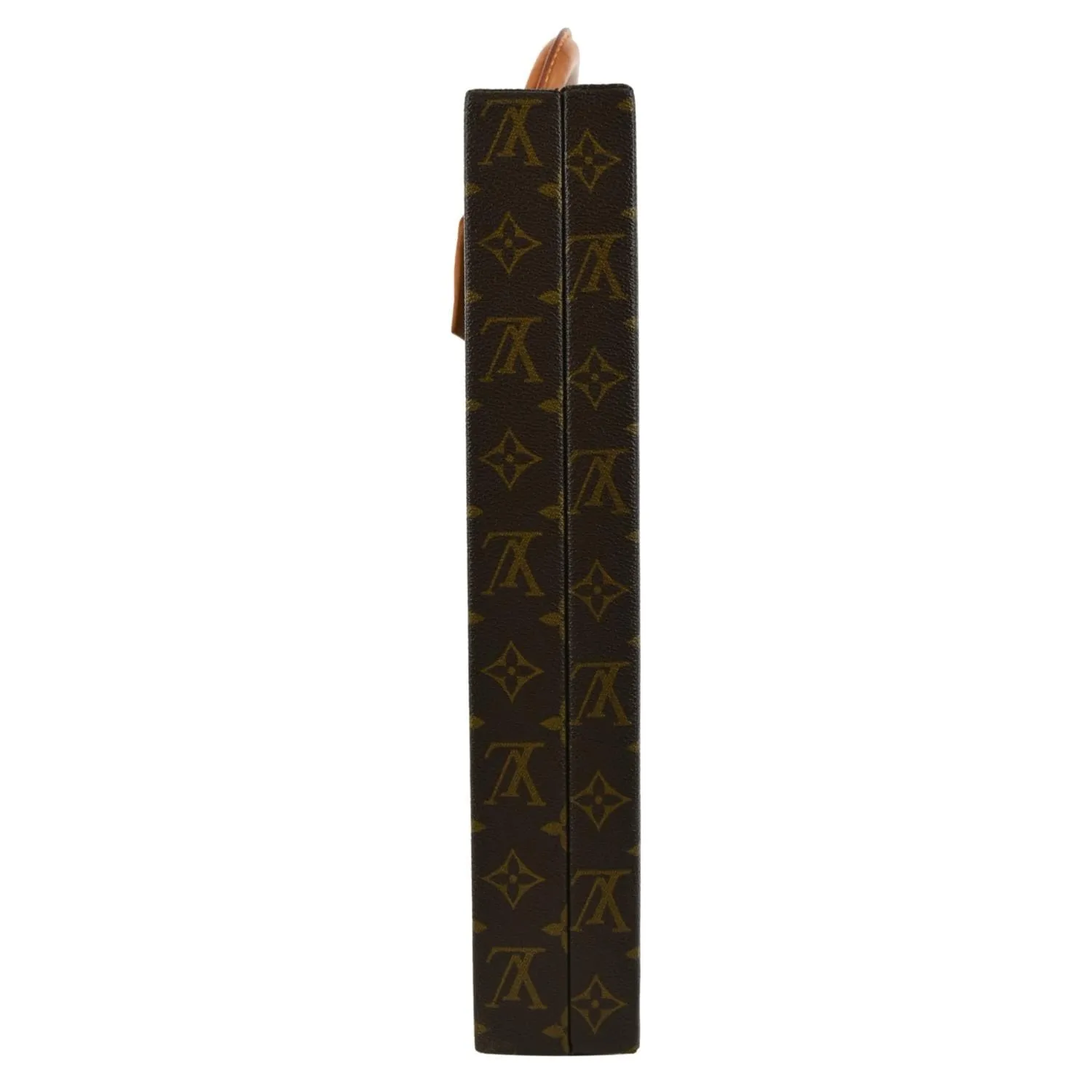 LOUIS VUITTON Attache Case Vertical Monogram Canvas Briefcase Brown