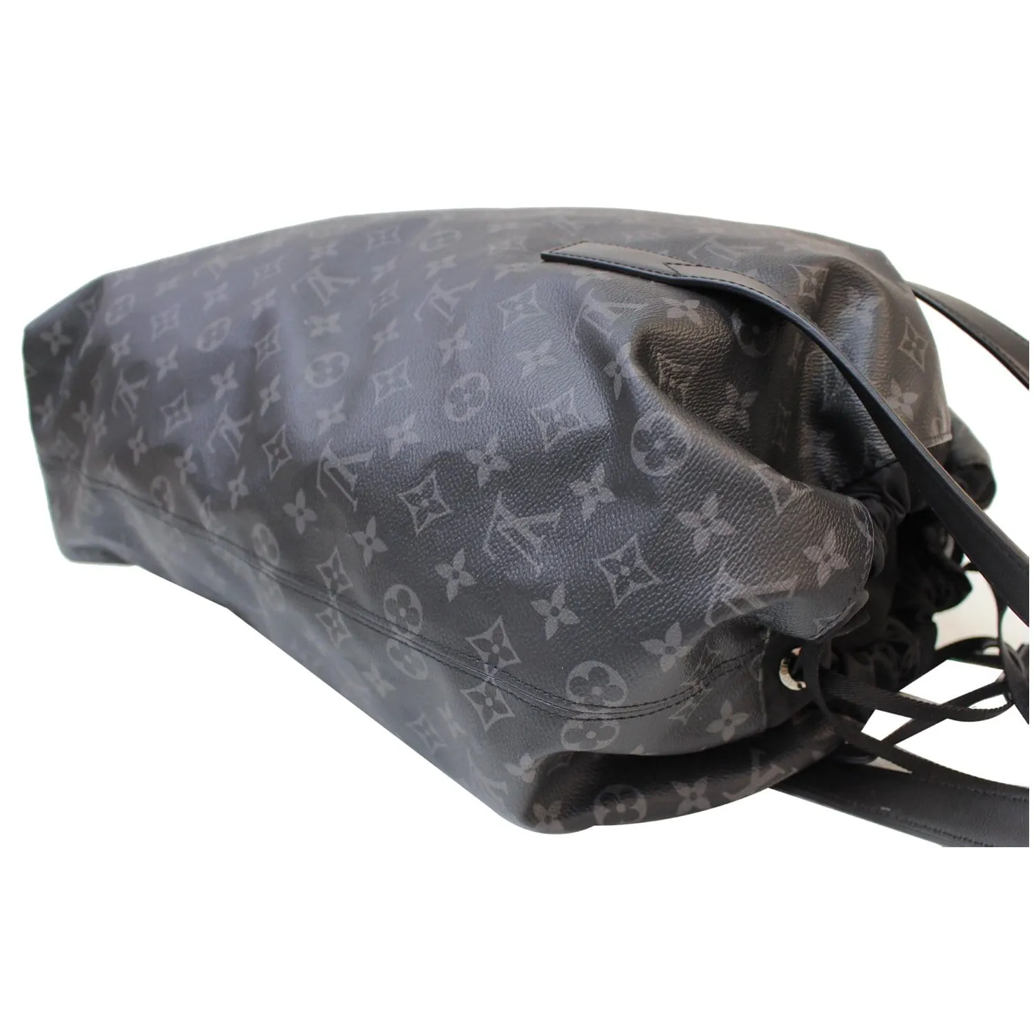 LOUIS VUITTON Cabas Light Monogram Eclipse Canvas Shoulder Bag Black