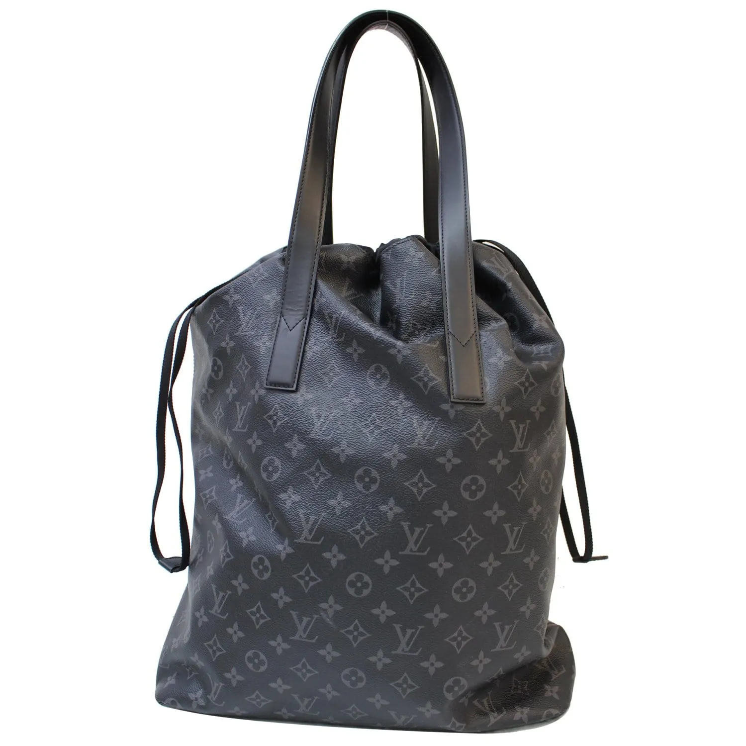 LOUIS VUITTON Cabas Light Monogram Eclipse Canvas Shoulder Bag Black
