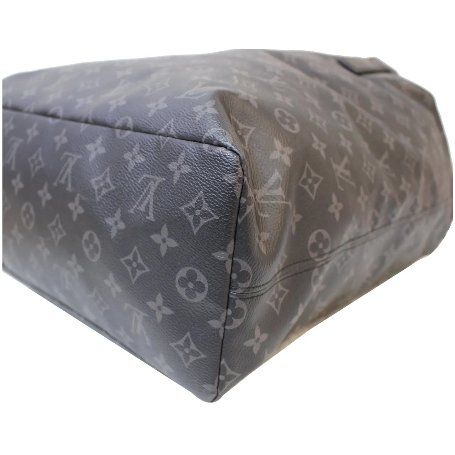 LOUIS VUITTON Cabas Light Monogram Eclipse Canvas Shoulder Bag Black
