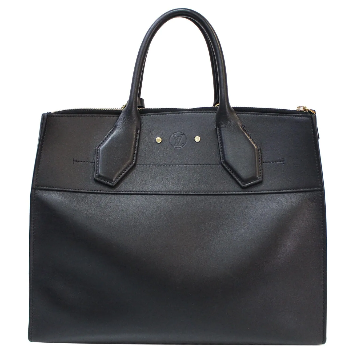 LOUIS VUITTON City Steamer GM Noir Black Leather Shoulder Bag - 15% OFF