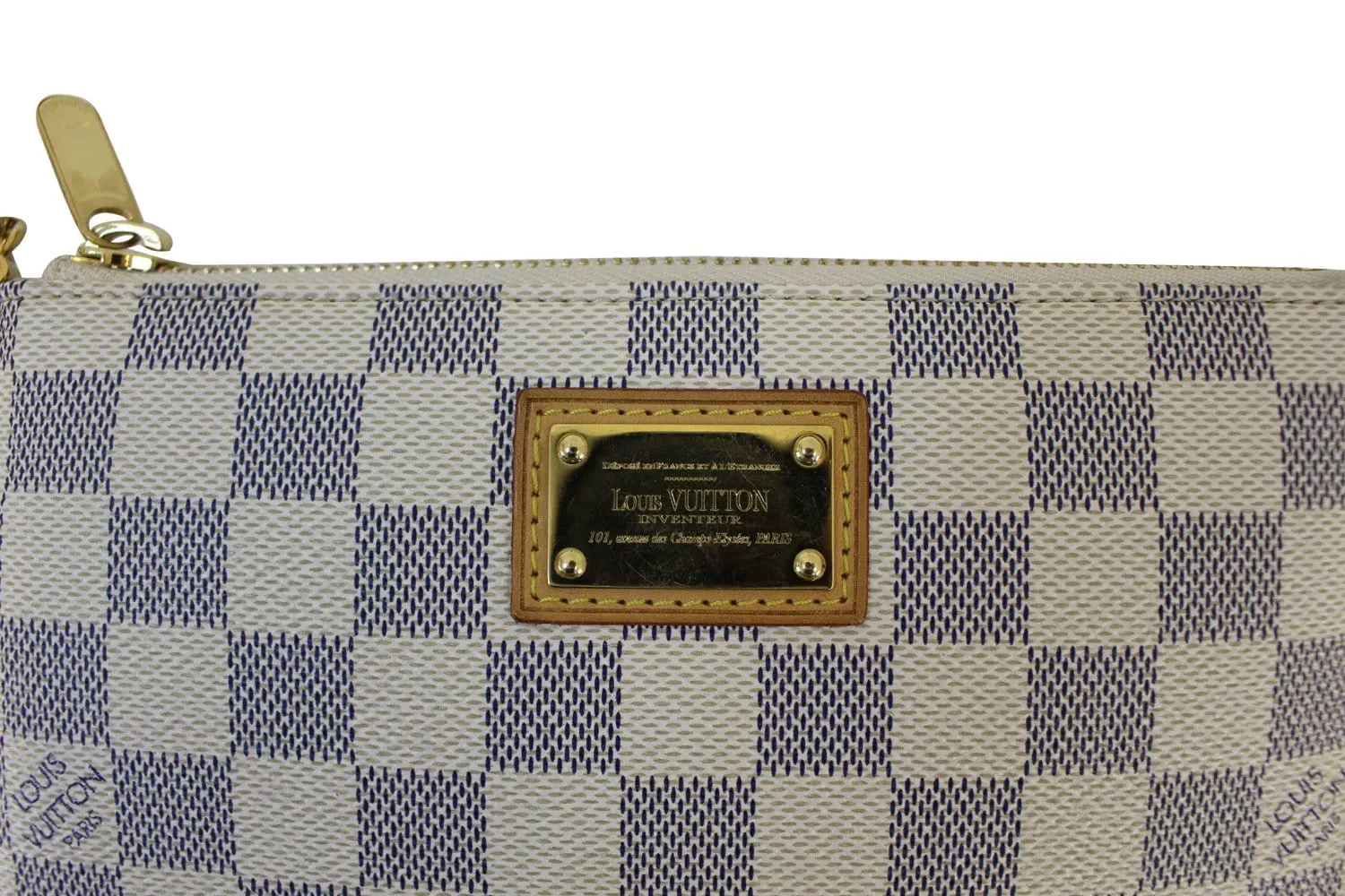 LOUIS VUITTON Damier Azur Pochette Milla MM Clutch Pouch