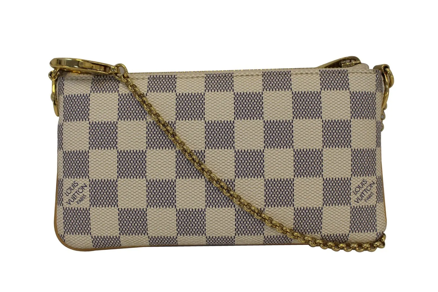 LOUIS VUITTON Damier Azur Pochette Milla MM Clutch Pouch