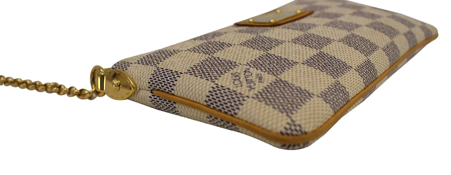 LOUIS VUITTON Damier Azur Pochette Milla MM Clutch Pouch