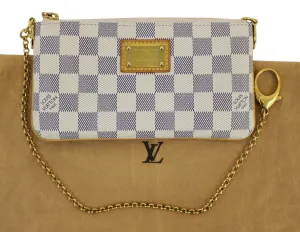 LOUIS VUITTON Damier Azur Pochette Milla MM Clutch Pouch
