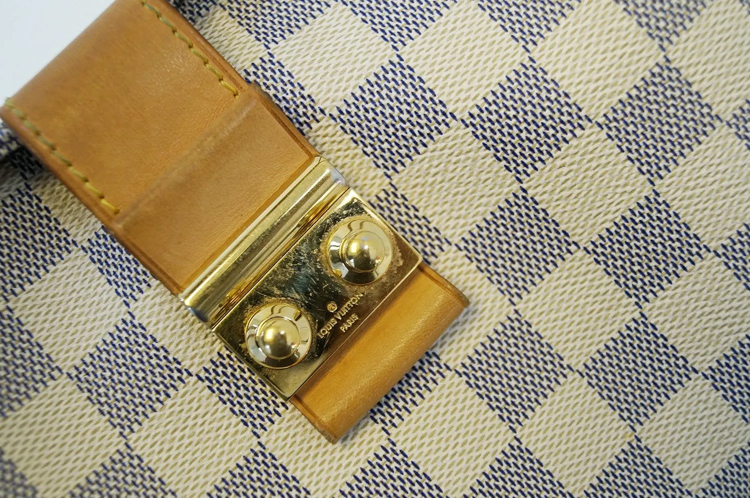 LOUIS VUITTON Damier Azur Salina PM Shoulder Bag