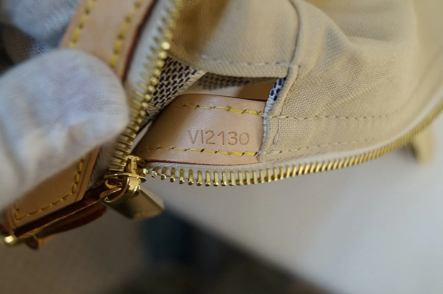 LOUIS VUITTON Damier Azur Stresa GM Tote Shoulder Bag