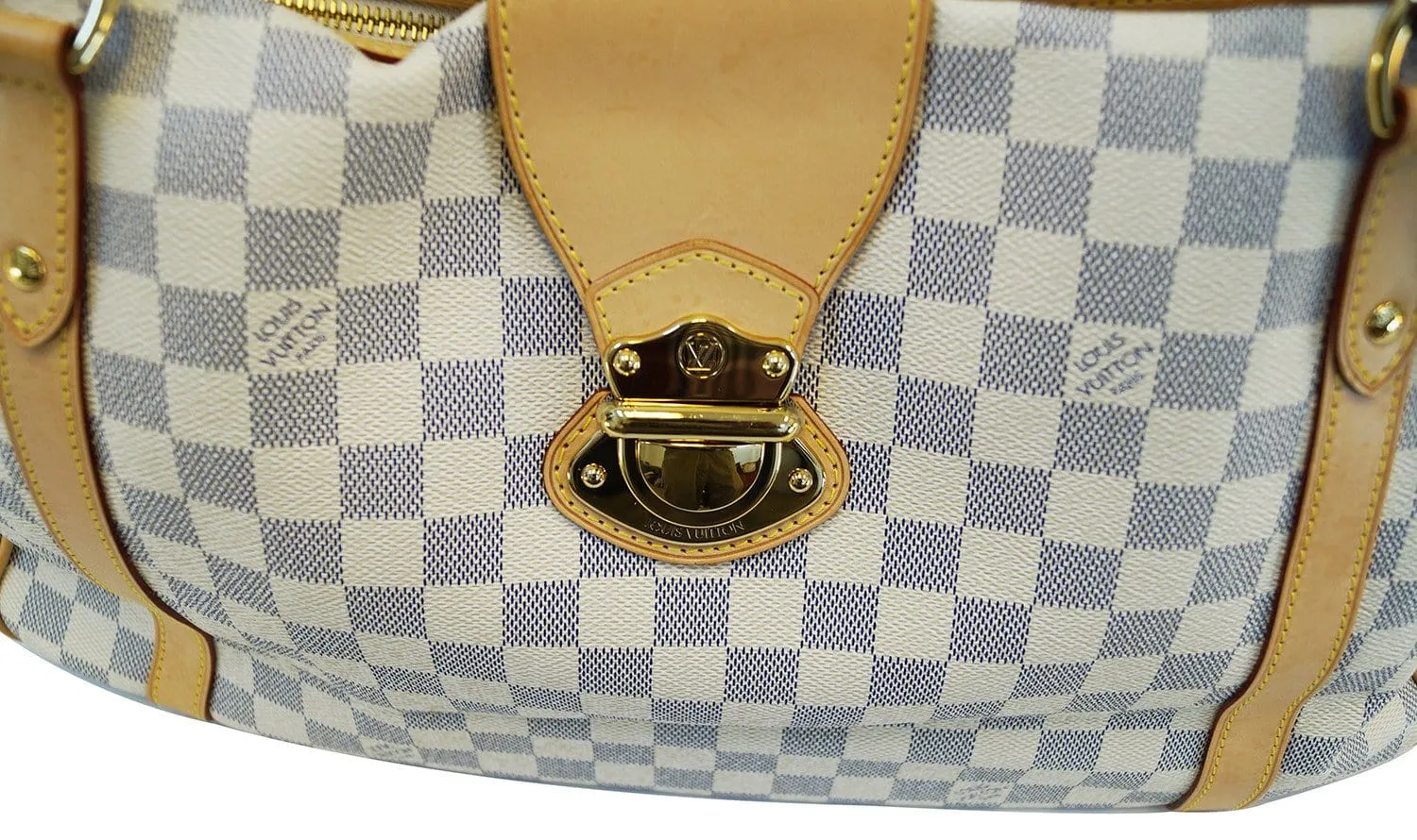 LOUIS VUITTON Damier Azur Stresa GM Tote Shoulder Bag