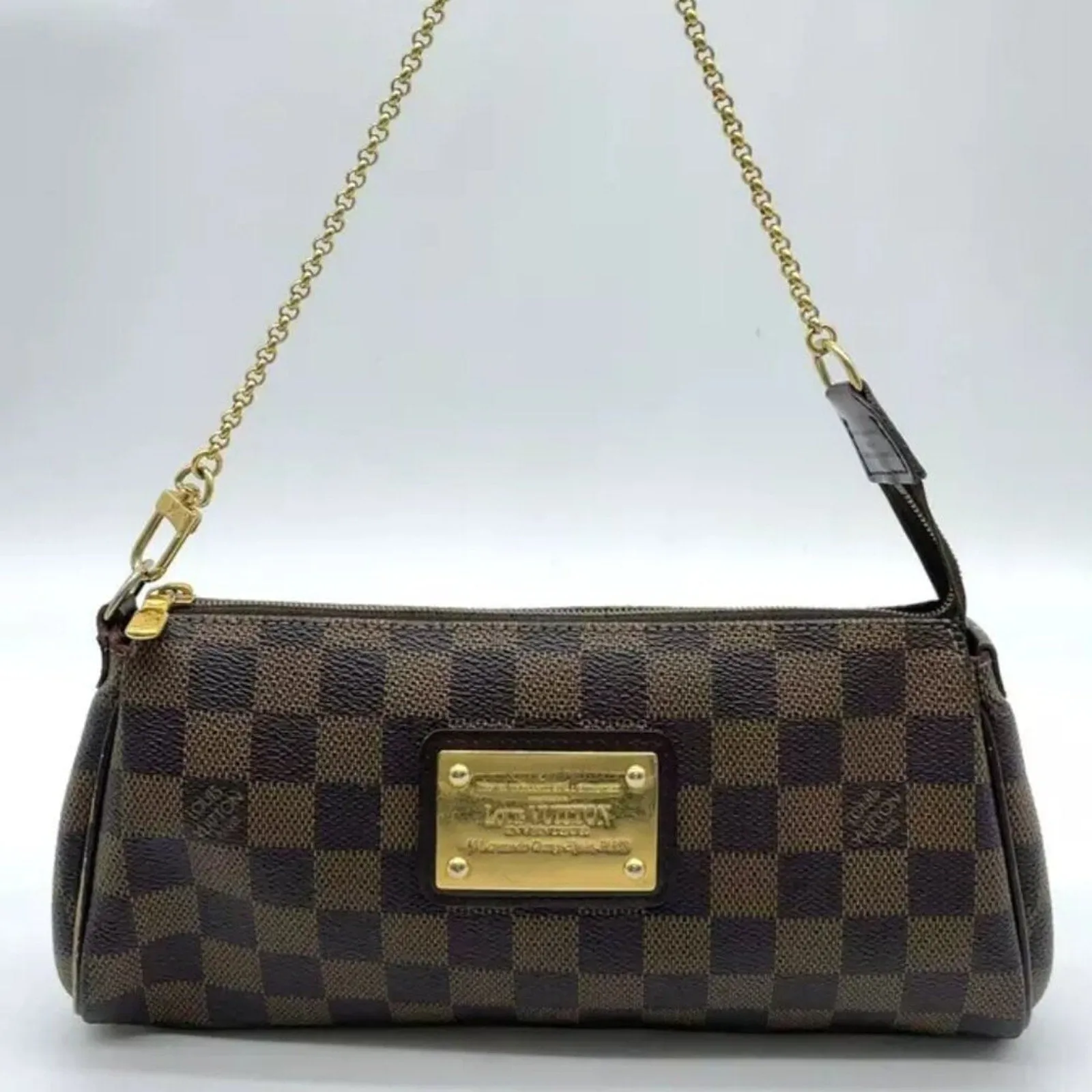 Louis Vuitton Damier Ebene Eva Shoulder Bag W/box