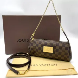 Louis Vuitton Damier Ebene Eva Shoulder Bag W/box