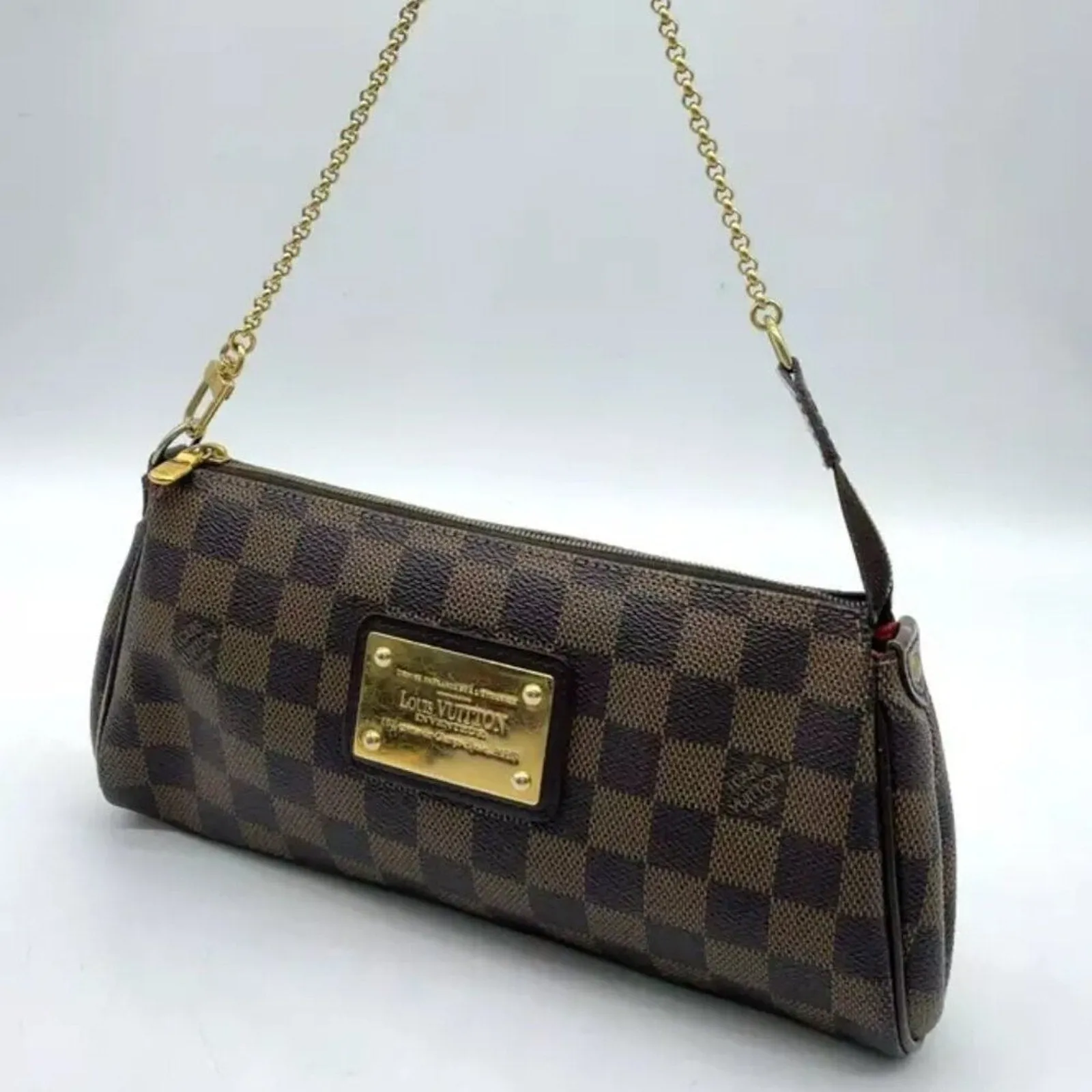 Louis Vuitton Damier Ebene Eva Shoulder Bag W/box