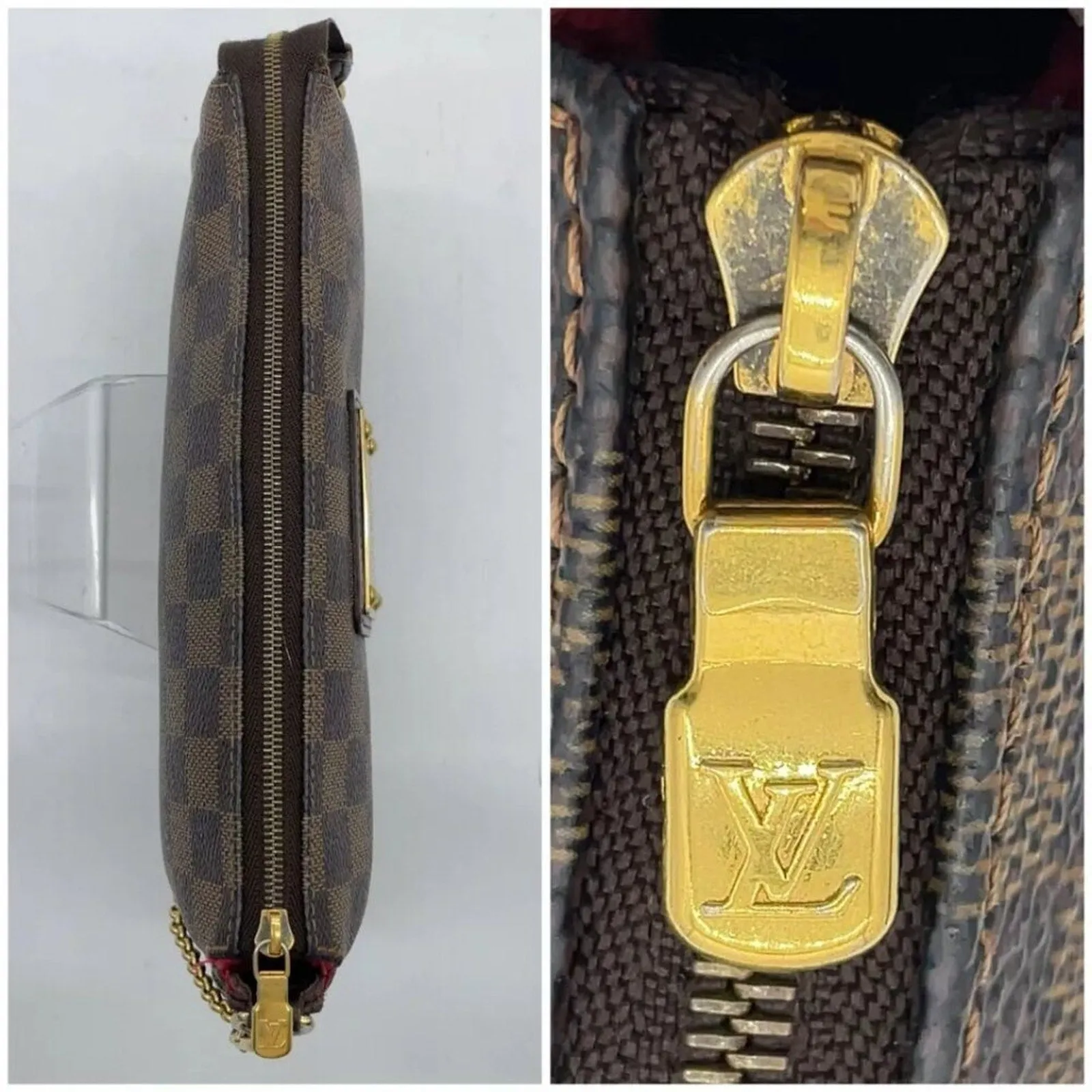 Louis Vuitton Damier Ebene Eva Shoulder Bag W/box