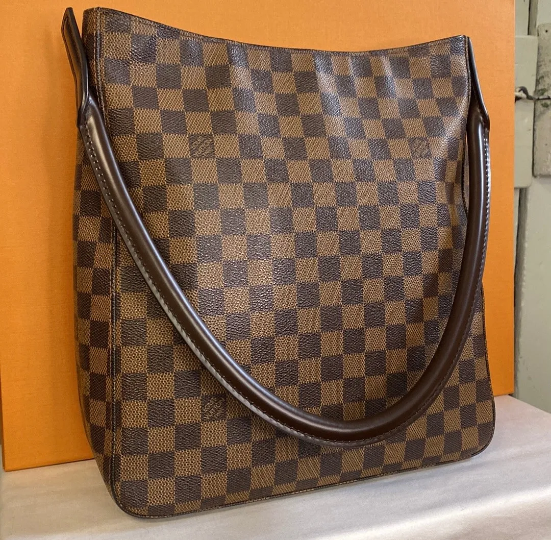 Louis Vuitton Damier Ebene Looping GM Shoulder Bag