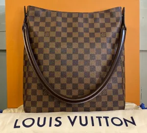 Louis Vuitton Damier Ebene Looping GM Shoulder Bag