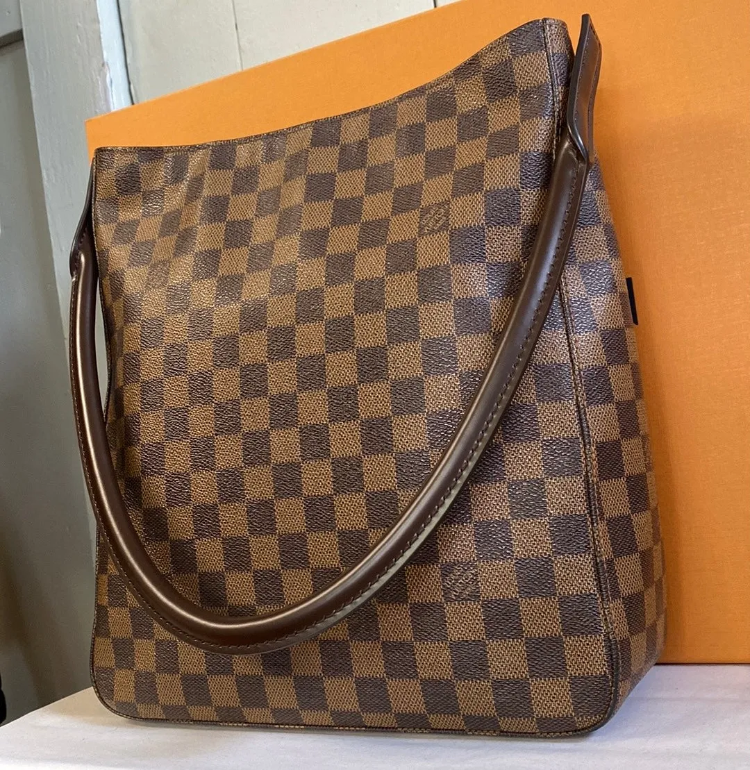 Louis Vuitton Damier Ebene Looping GM Shoulder Bag