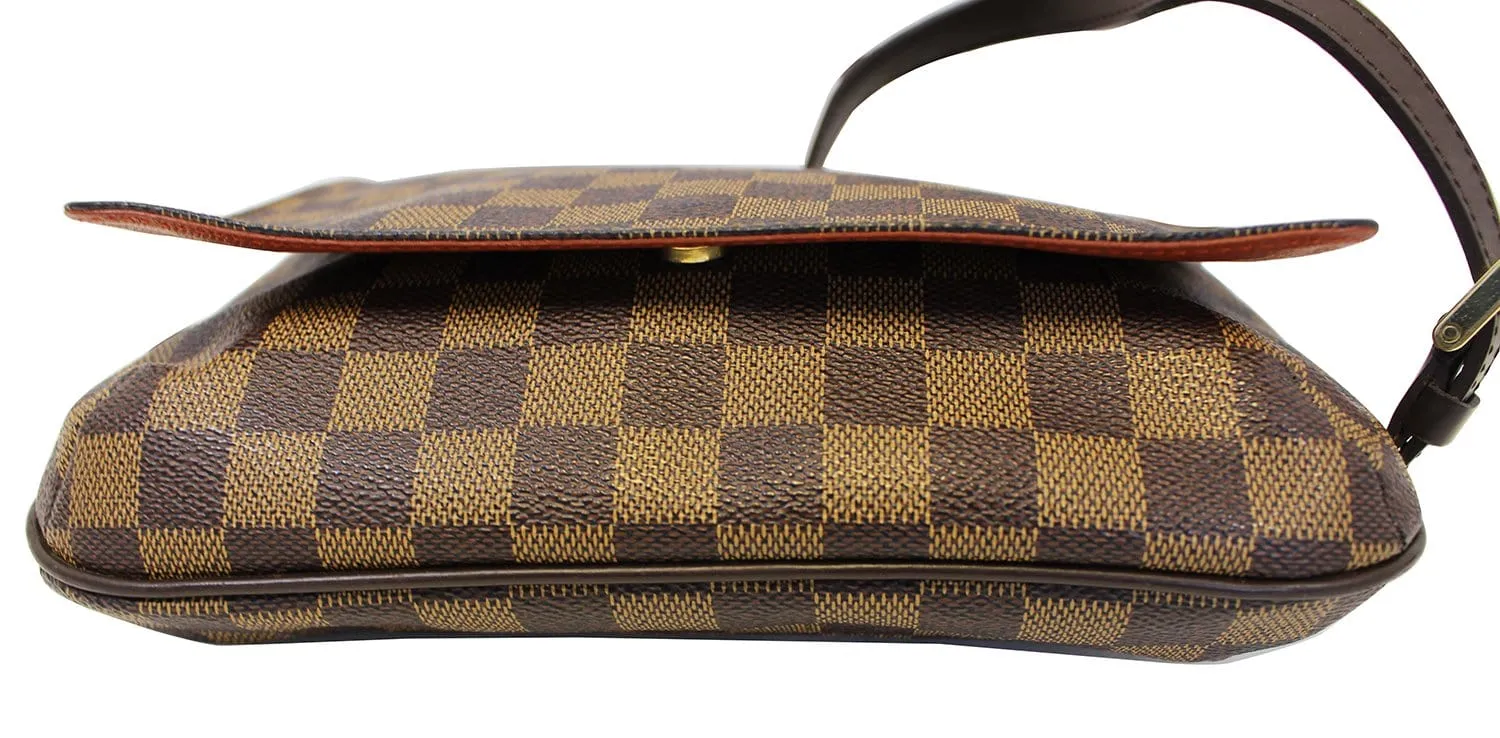 LOUIS VUITTON Damier Ebene Musette Tango Shoulder Bag