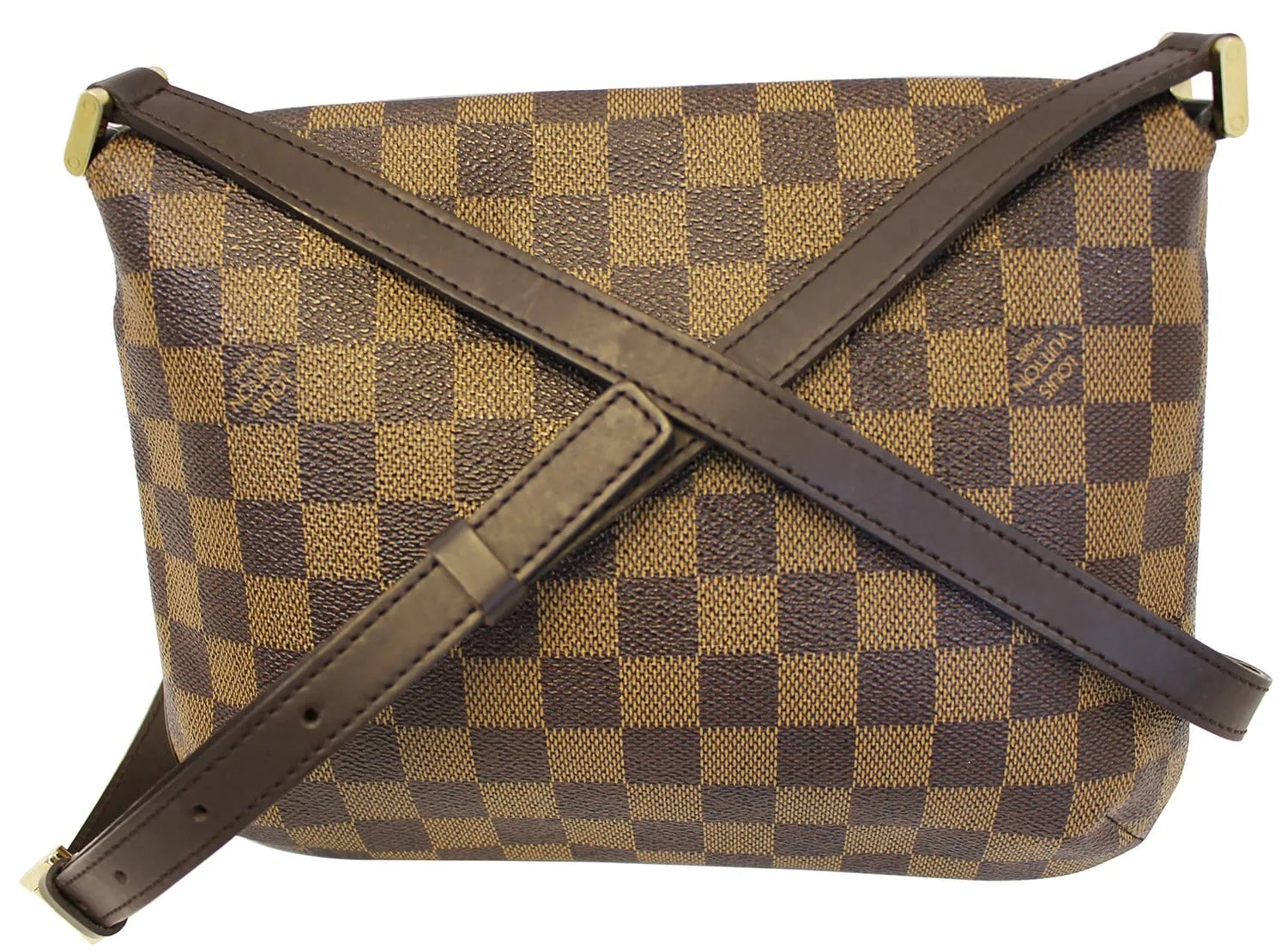 LOUIS VUITTON Damier Ebene Musette Tango Shoulder Bag