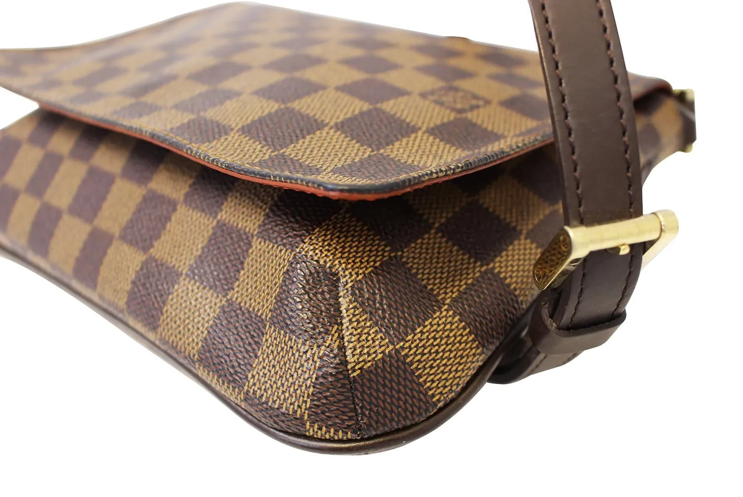 LOUIS VUITTON Damier Ebene Musette Tango Shoulder Bag