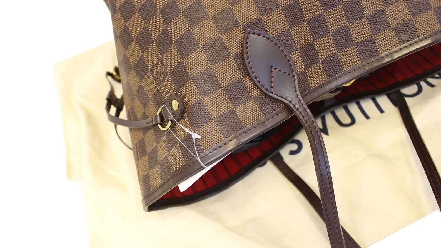 LOUIS VUITTON Damier Ebene Neverfull MM Tote Bag
