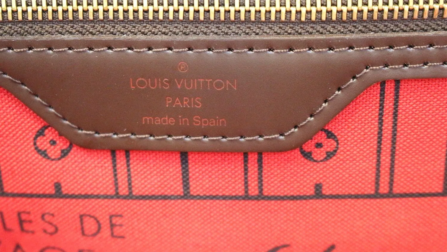 LOUIS VUITTON Damier Ebene Neverfull MM Tote Bag