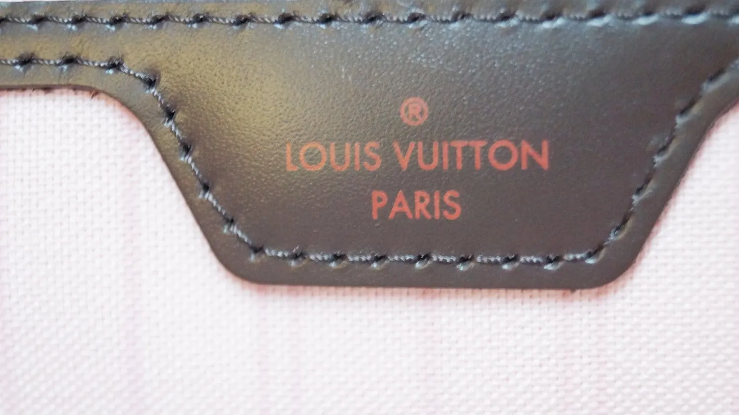 LOUIS VUITTON Damier Ebene ROSE BALLERINE Neverfull MM NM Tote