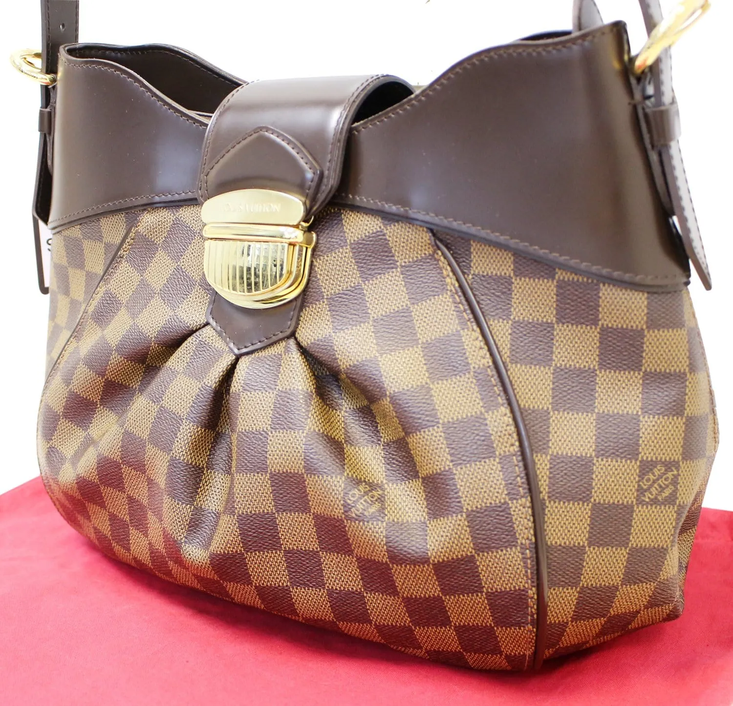 LOUIS VUITTON Damier Ebene Sistina MM Shoulder Bag