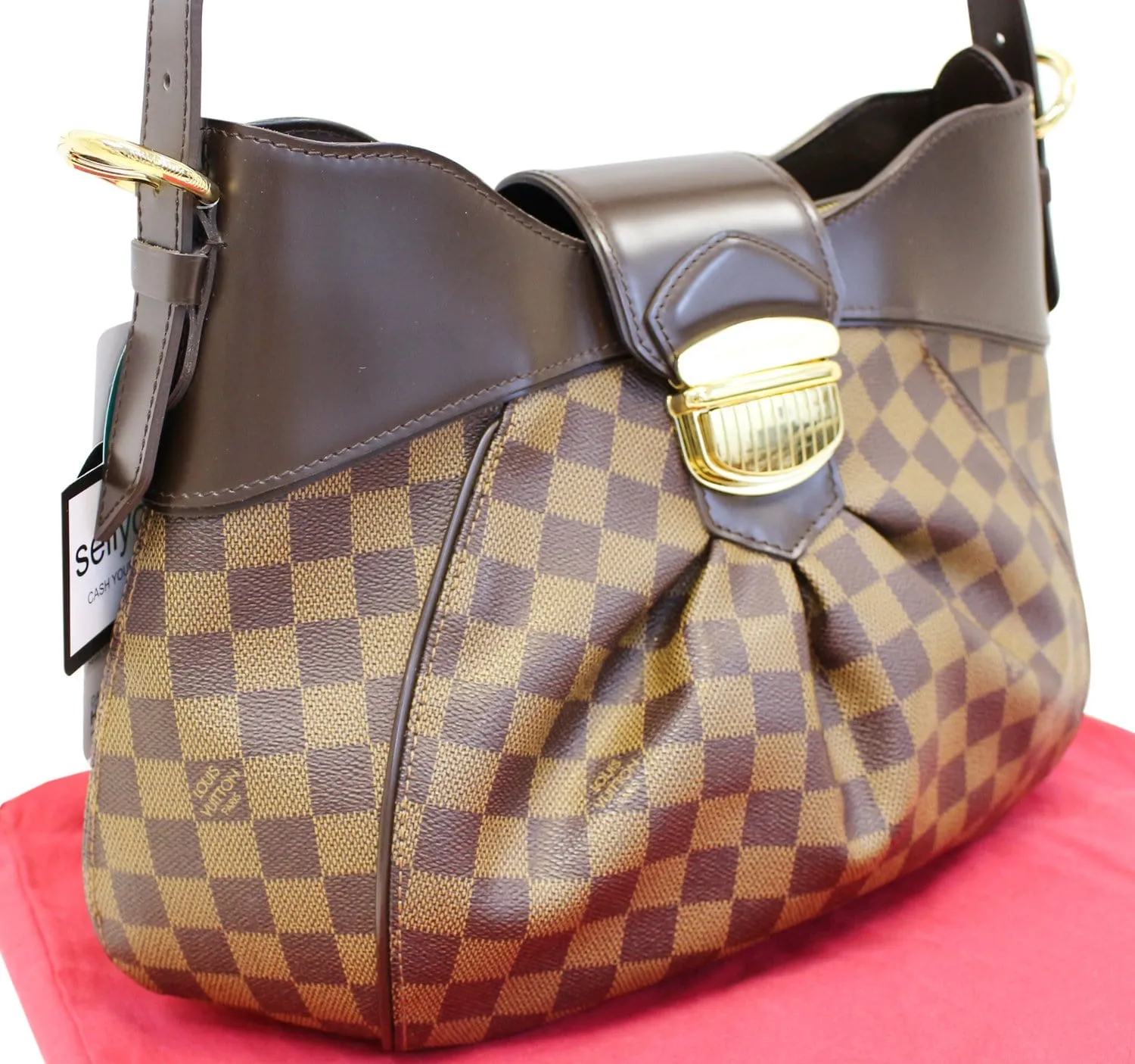 LOUIS VUITTON Damier Ebene Sistina MM Shoulder Bag