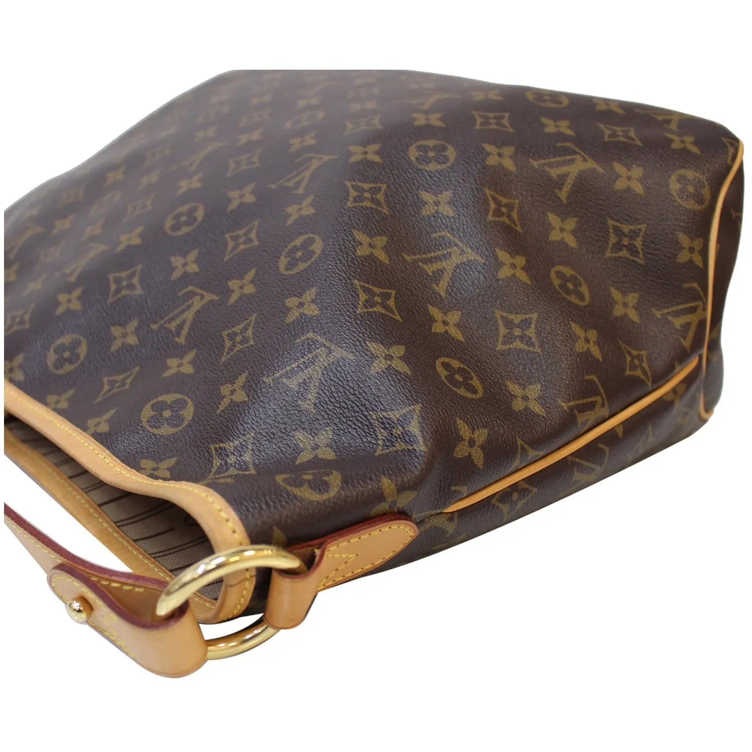 LOUIS VUITTON Delightful MM Monogram Canvas Shoulder Bag Brown