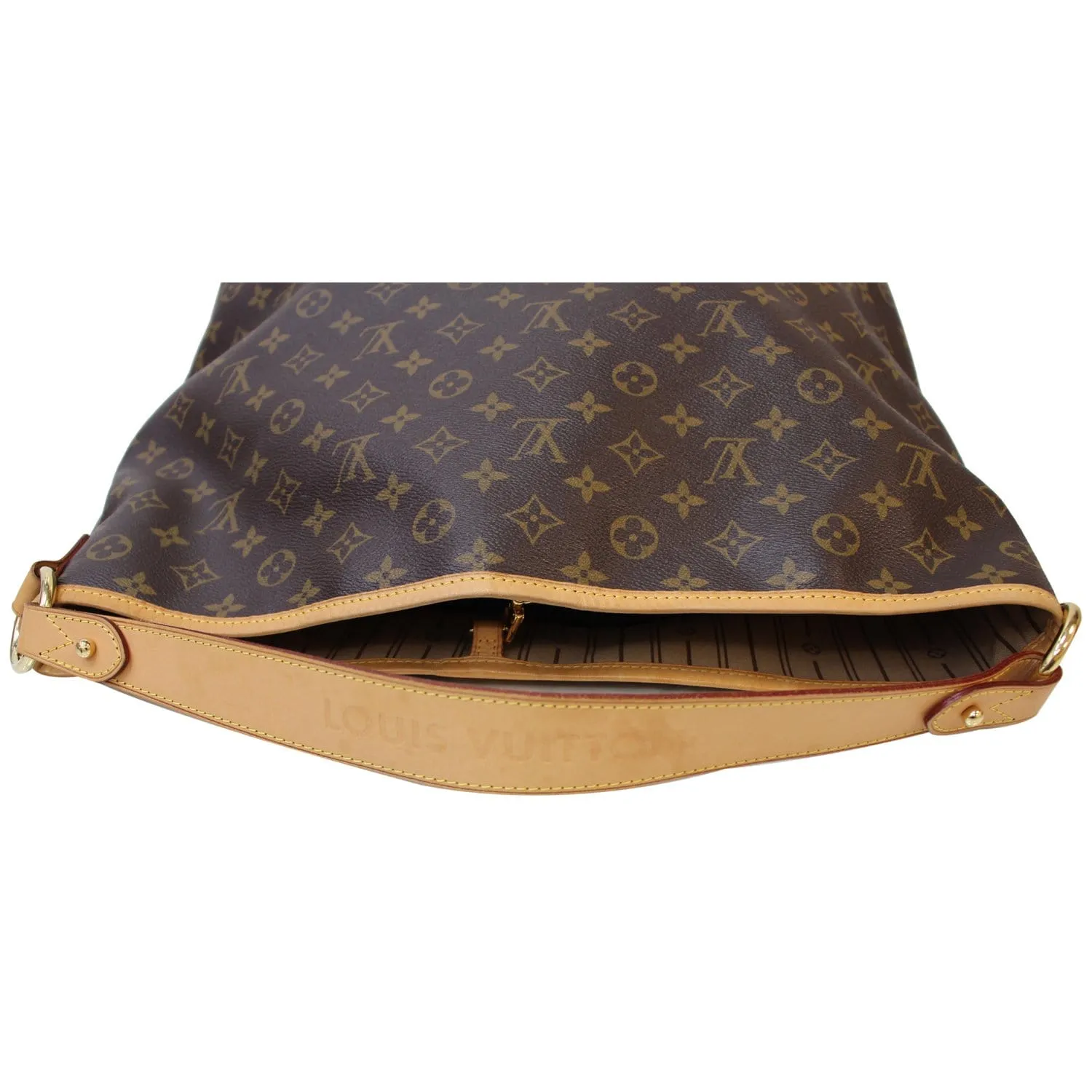 LOUIS VUITTON Delightful MM Monogram Canvas Shoulder Bag Brown