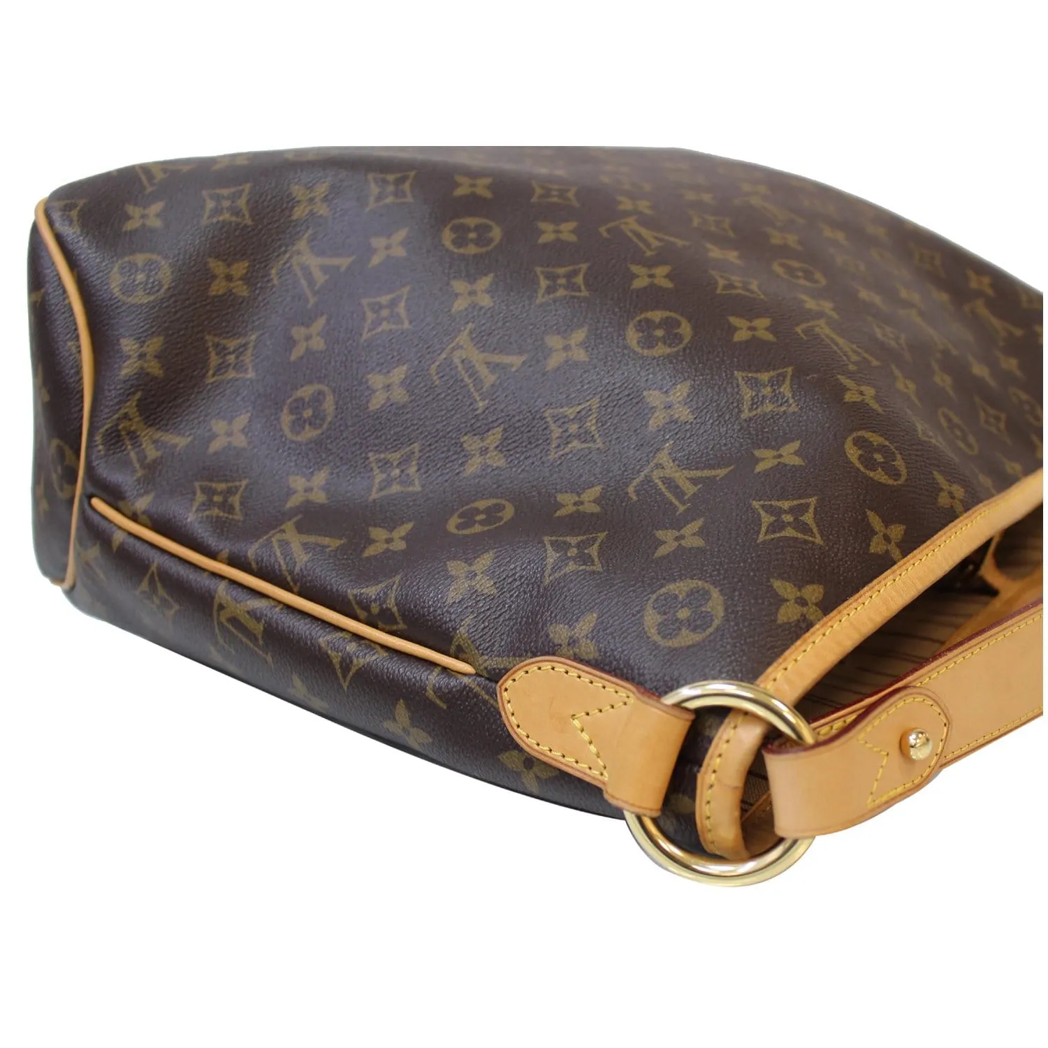 LOUIS VUITTON Delightful MM Monogram Canvas Shoulder Bag Brown