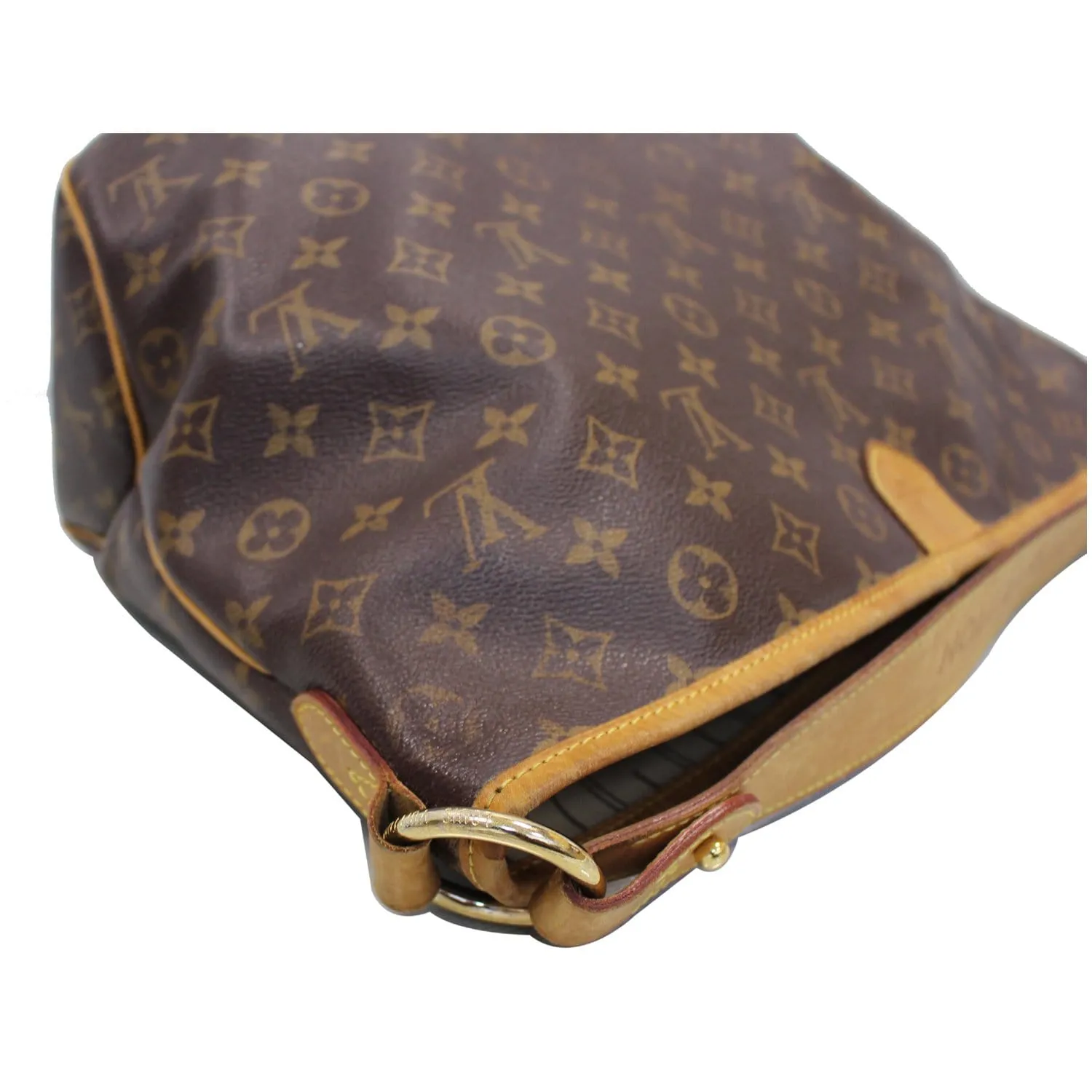 LOUIS VUITTON Delightful PM Monogram Canvas Shoulder Hobo Bag Brown