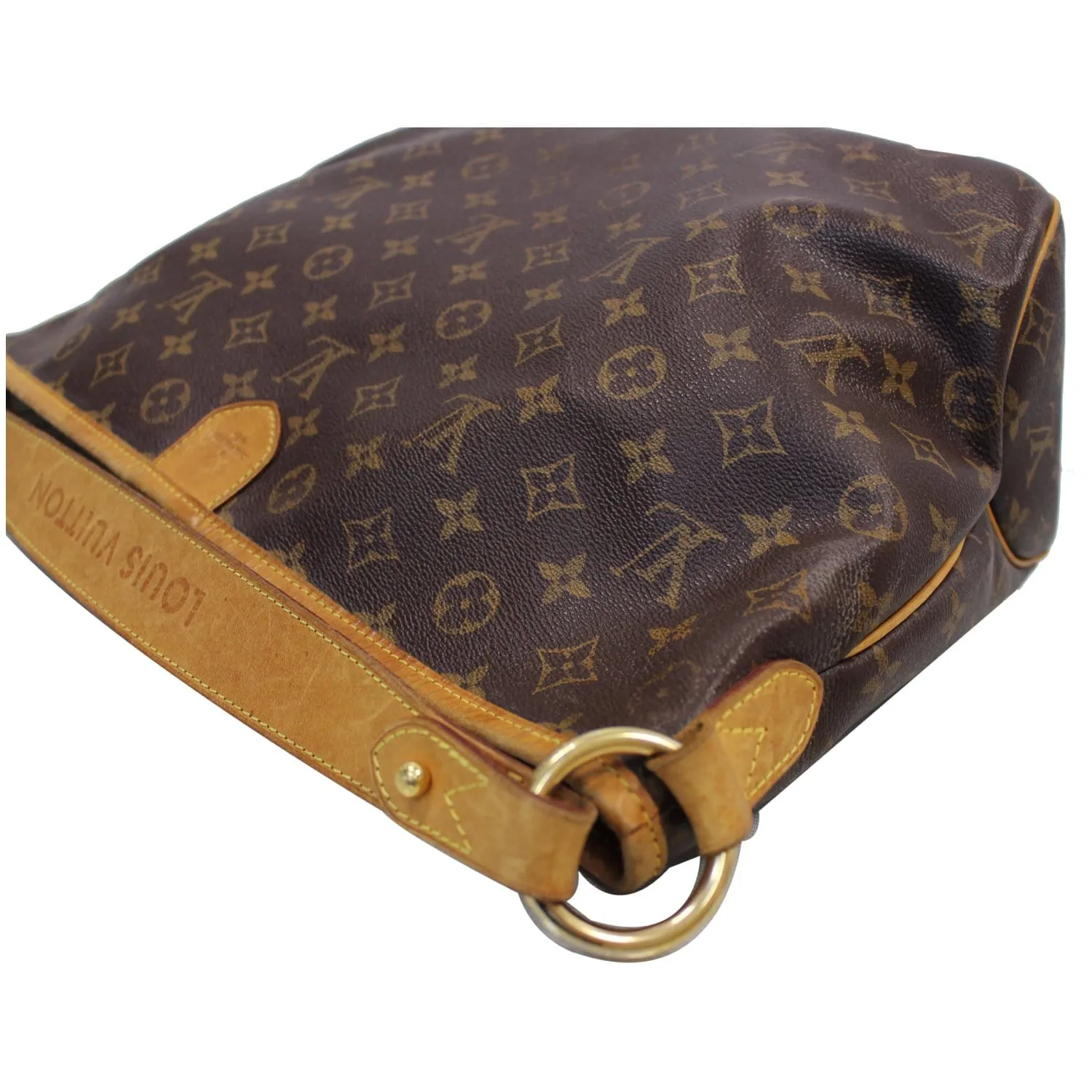 LOUIS VUITTON Delightful PM Monogram Canvas Shoulder Hobo Bag Brown