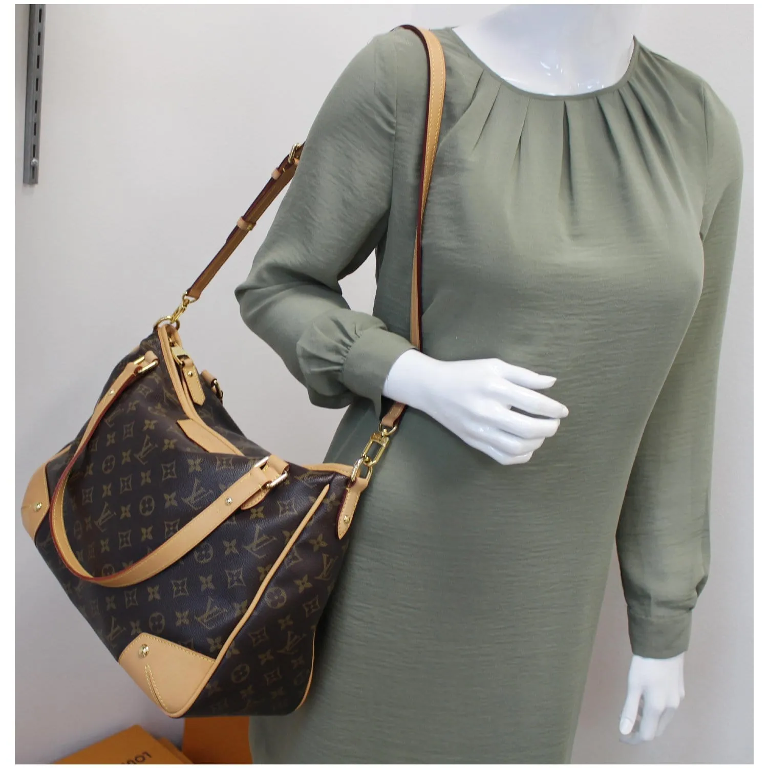 LOUIS VUITTON Estrela MM Monogram Canvas Shoulder Bag Brown