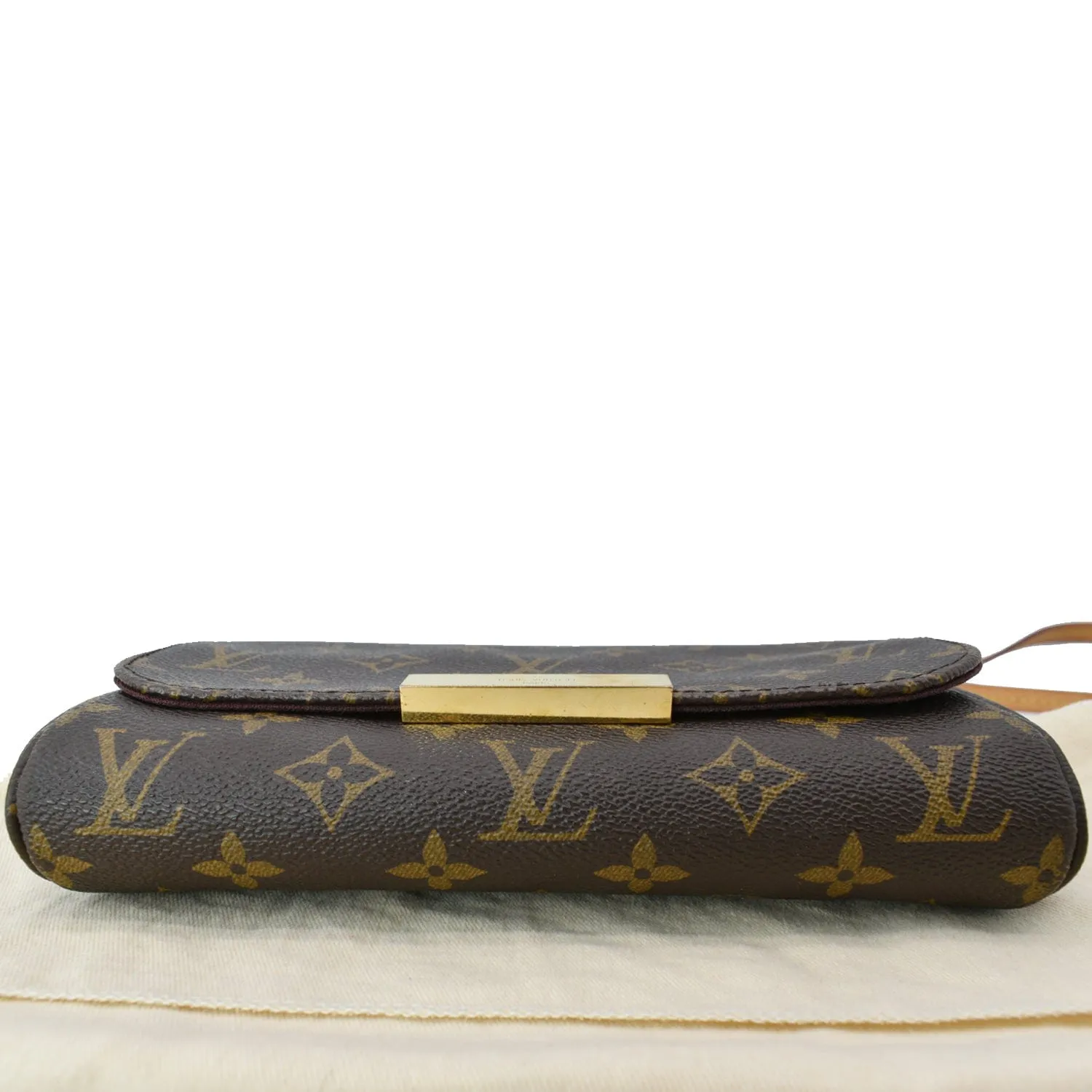 LOUIS VUITTON Favorite PM Monogram Canvas Crossbody Bag Brown