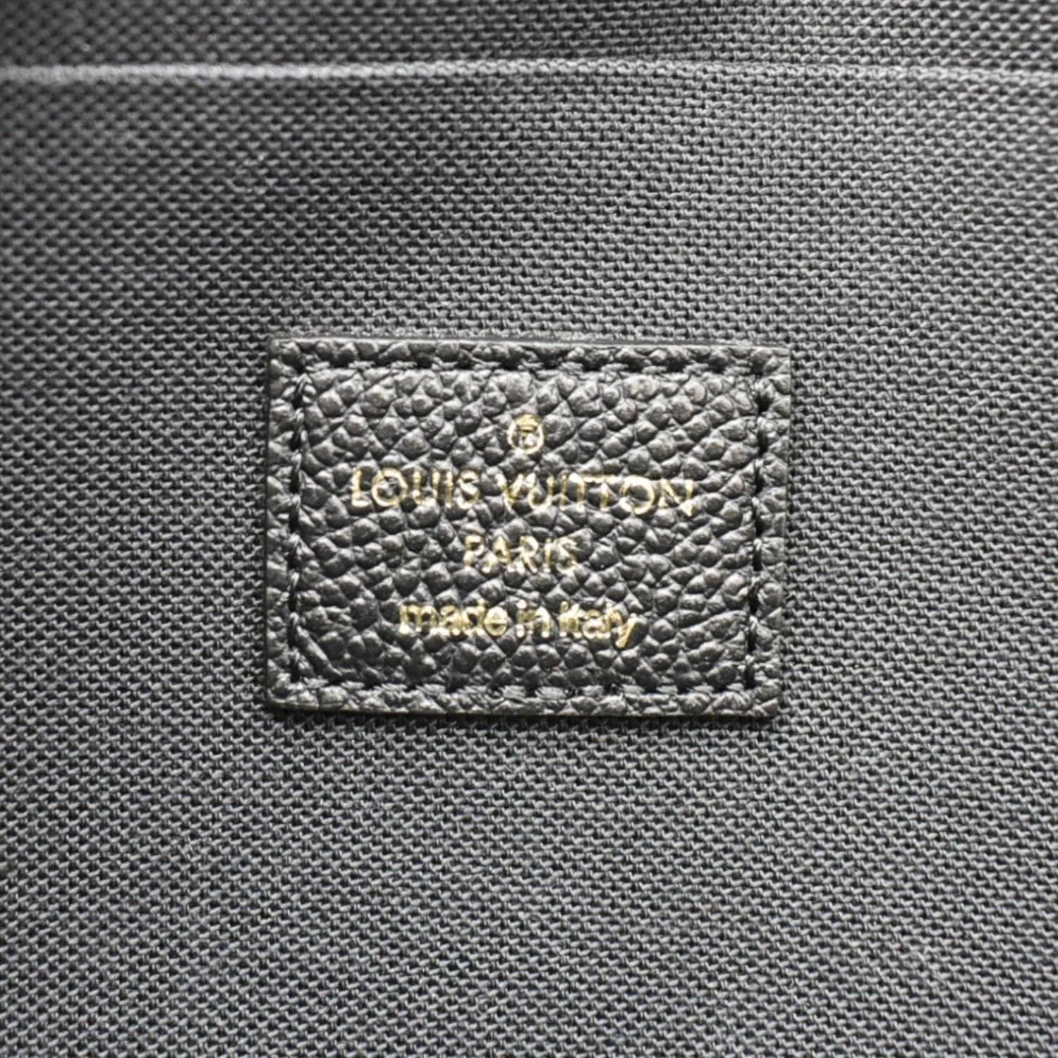 LOUIS VUITTON Felicie Monogram Empreinte Pochette Shoulder Bag Black