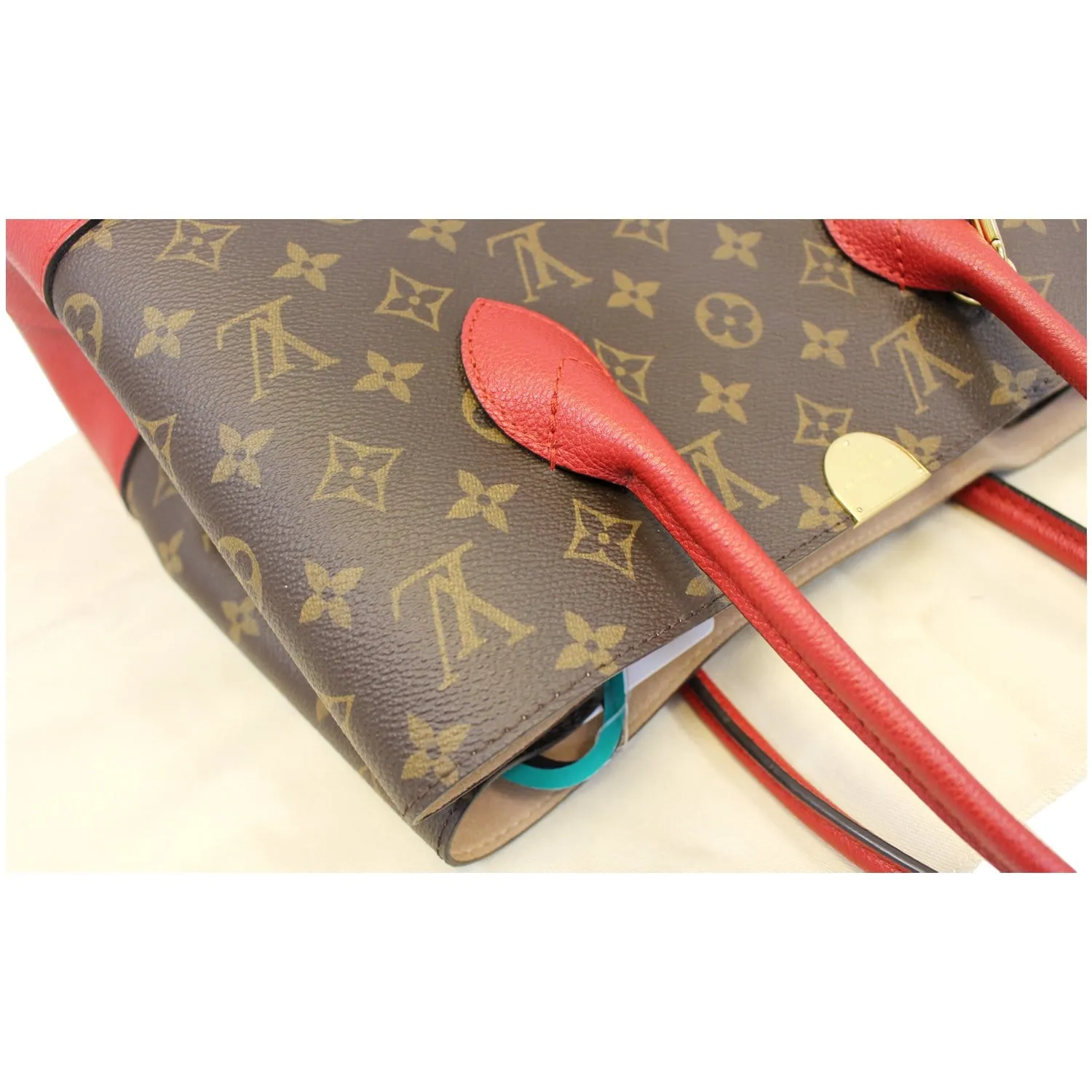 LOUIS VUITTON Flandrin Monogram Canvas Tote Shoulder Bag Cherry - 15% OFF