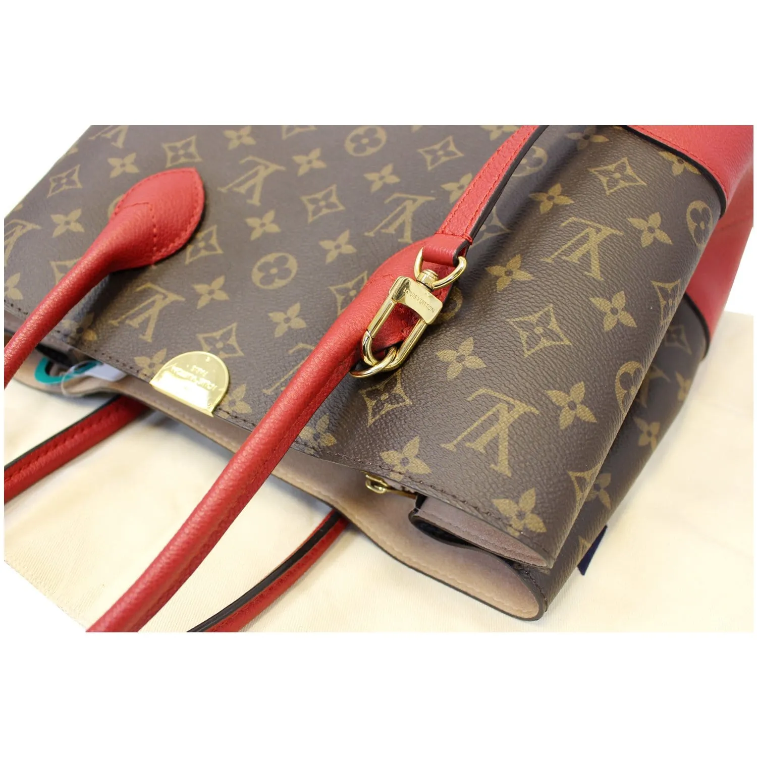 LOUIS VUITTON Flandrin Monogram Canvas Tote Shoulder Bag Cherry - 15% OFF