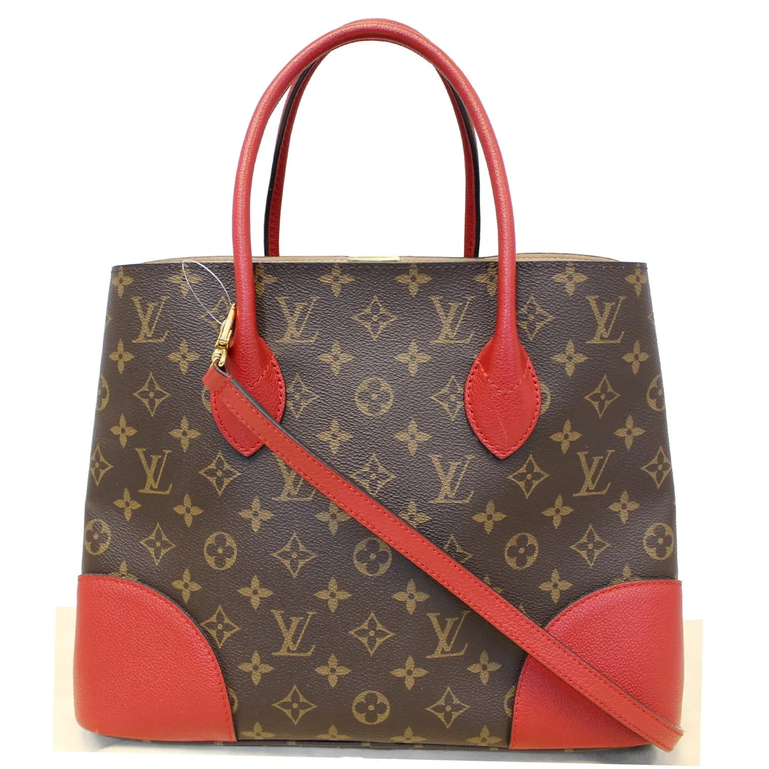 LOUIS VUITTON Flandrin Monogram Canvas Tote Shoulder Bag Cherry - 15% OFF