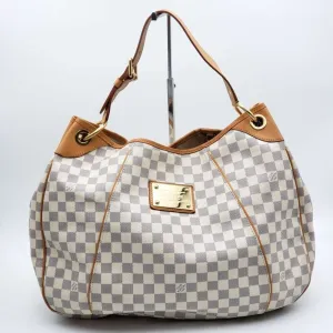 Louis Vuitton Galliera GM White Damier Azur Canvas Shoulder Bag