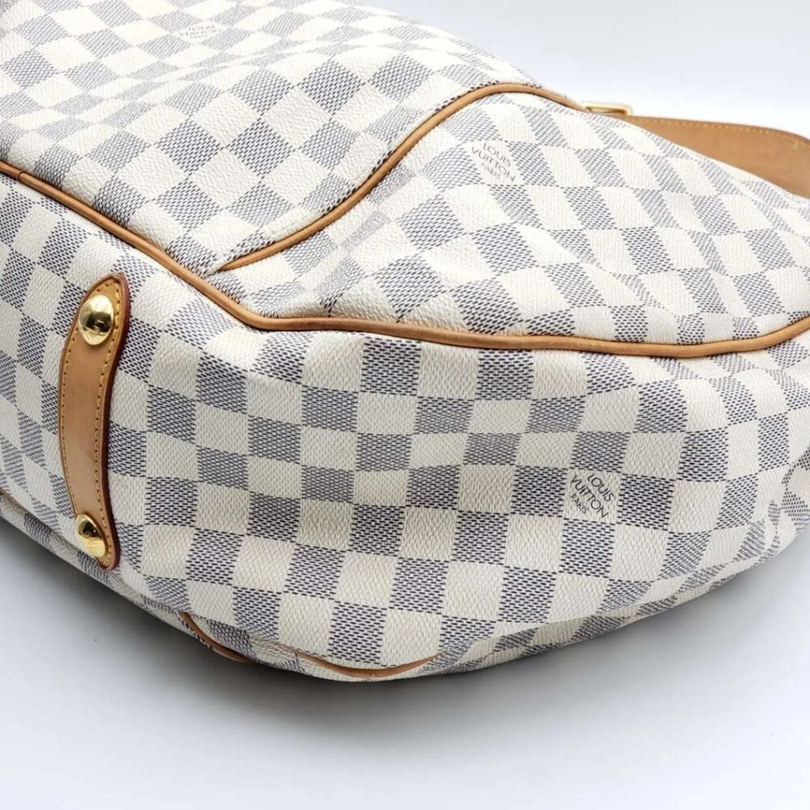 Louis Vuitton Galliera GM White Damier Azur Canvas Shoulder Bag