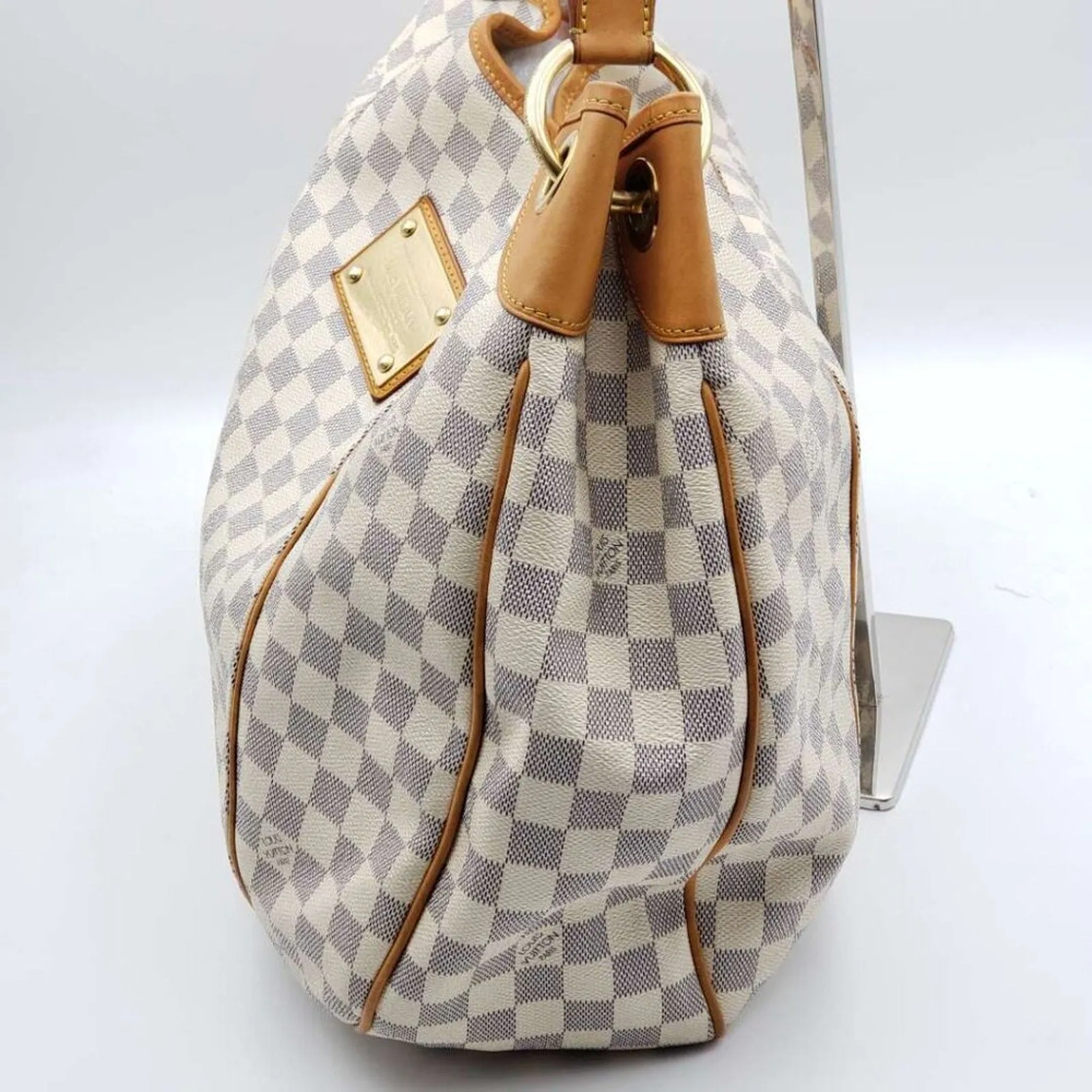 Louis Vuitton Galliera GM White Damier Azur Canvas Shoulder Bag