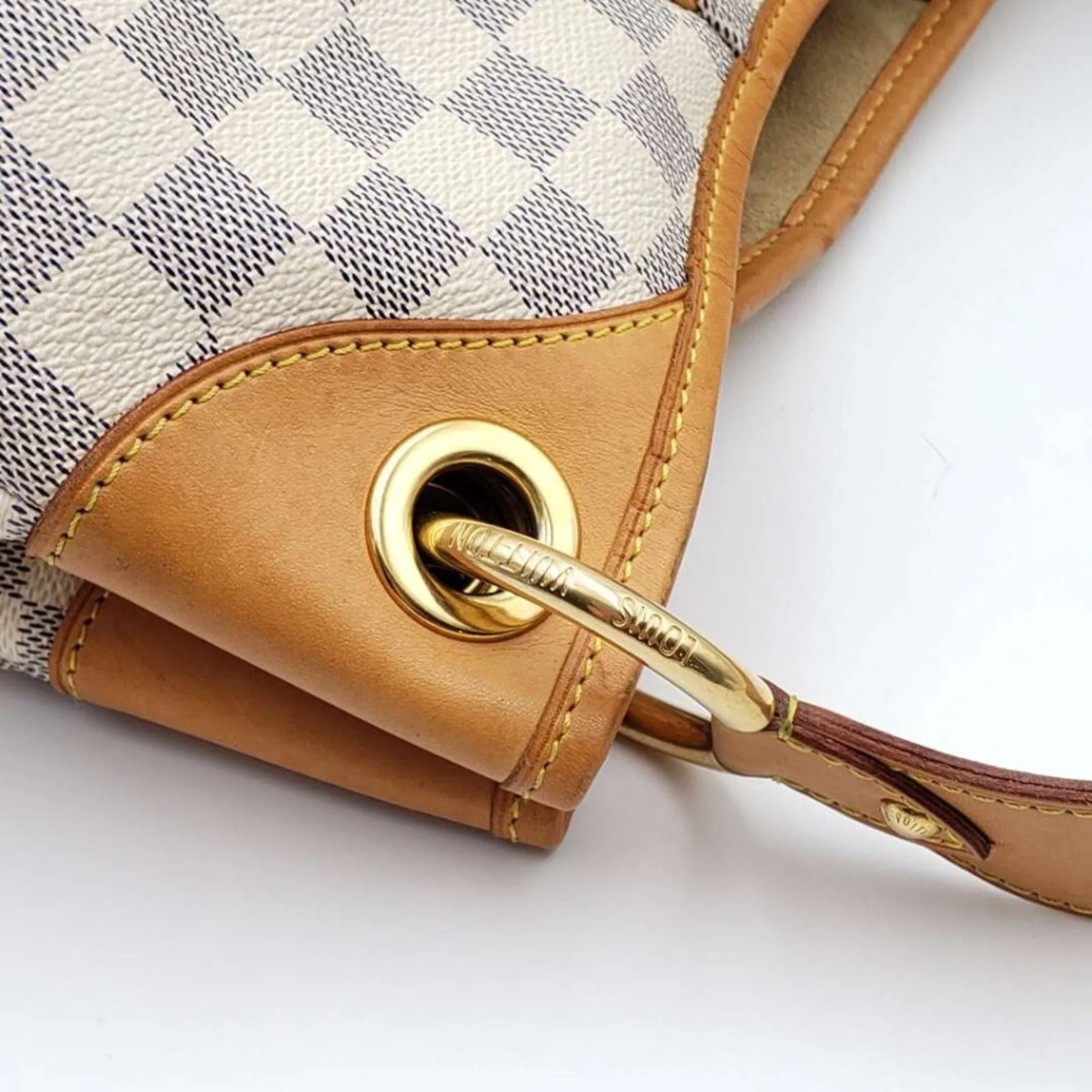 Louis Vuitton Galliera GM White Damier Azur Canvas Shoulder Bag