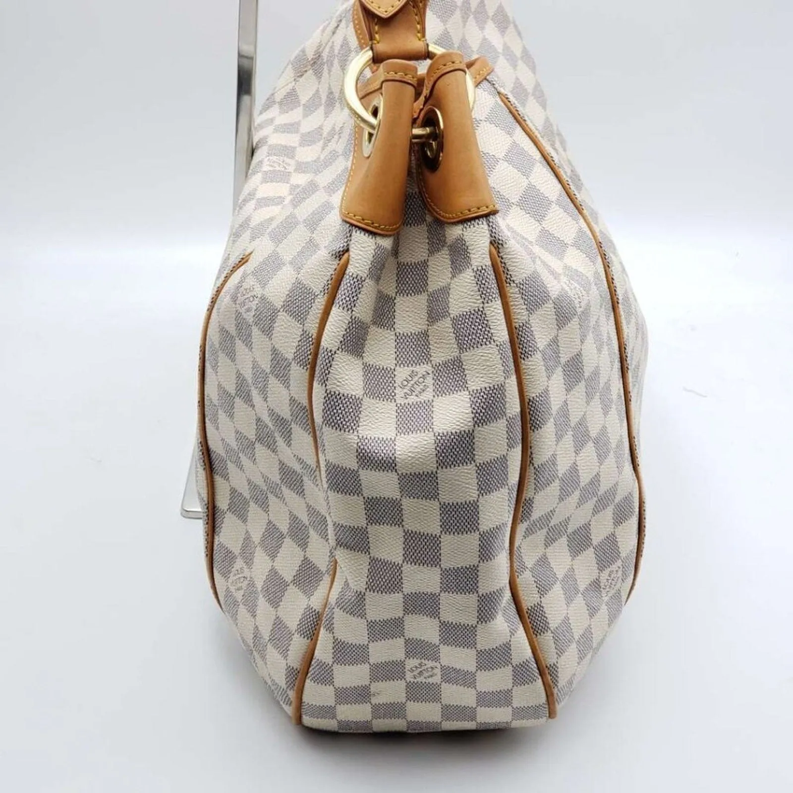Louis Vuitton Galliera GM White Damier Azur Canvas Shoulder Bag