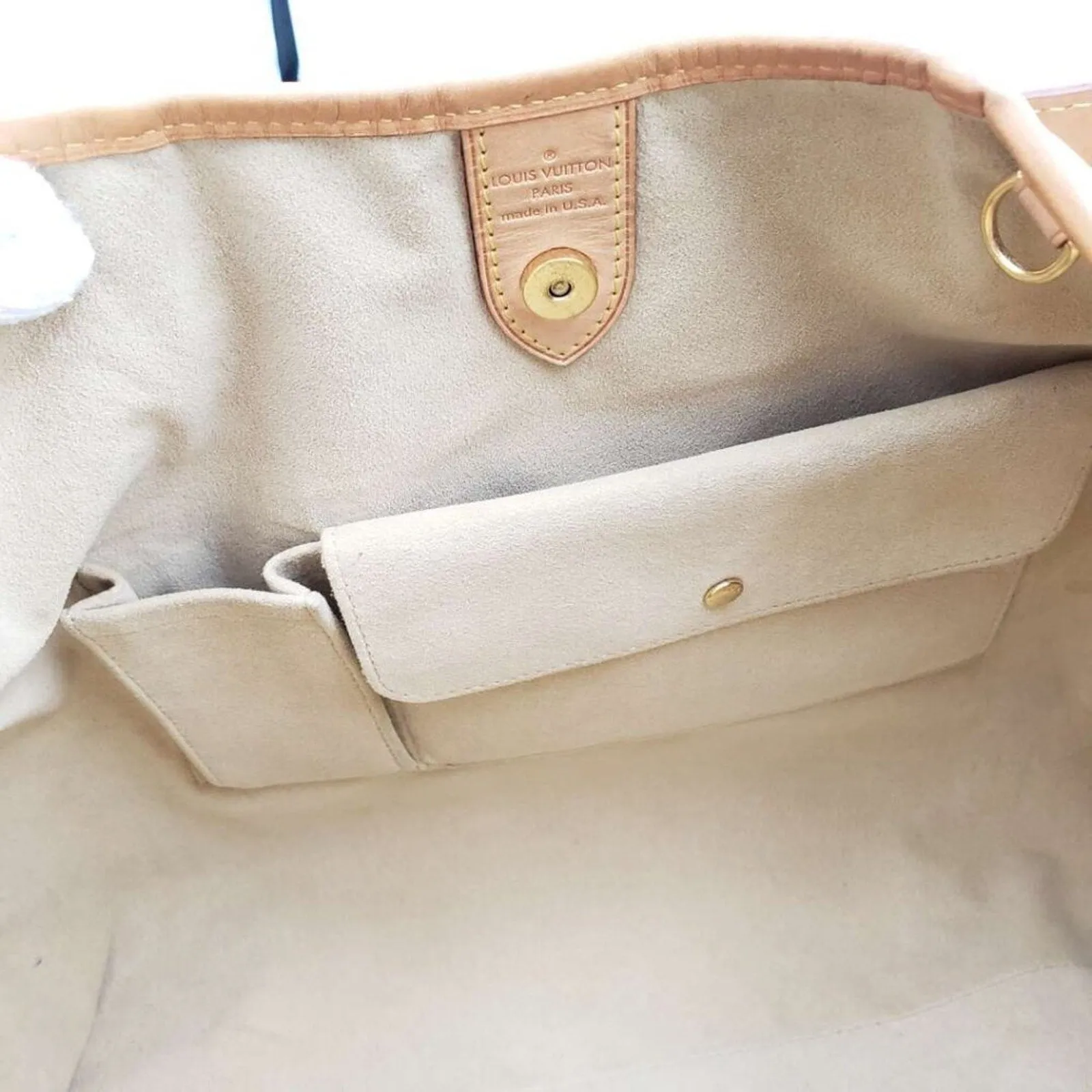 Louis Vuitton Galliera GM White Damier Azur Canvas Shoulder Bag