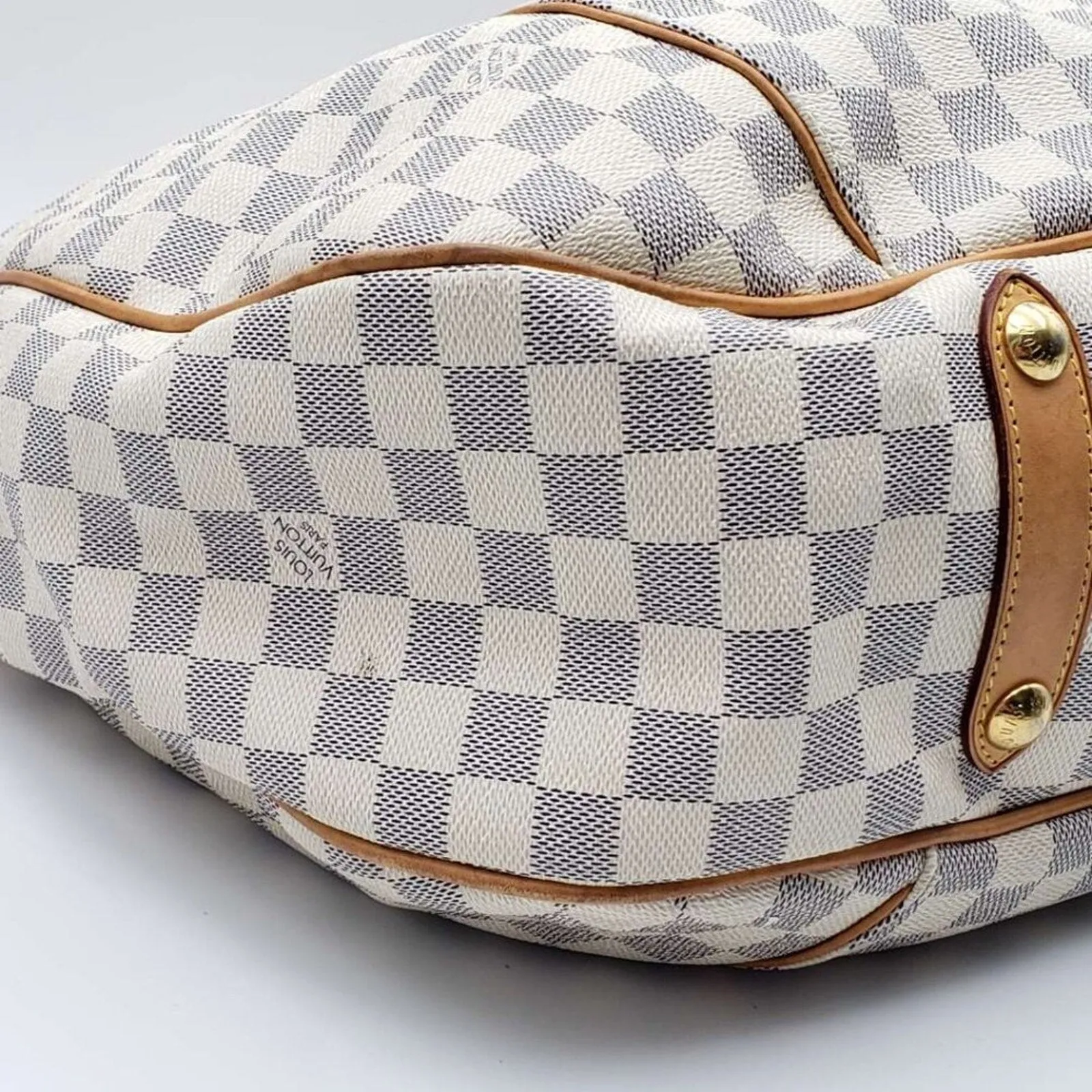 Louis Vuitton Galliera GM White Damier Azur Canvas Shoulder Bag