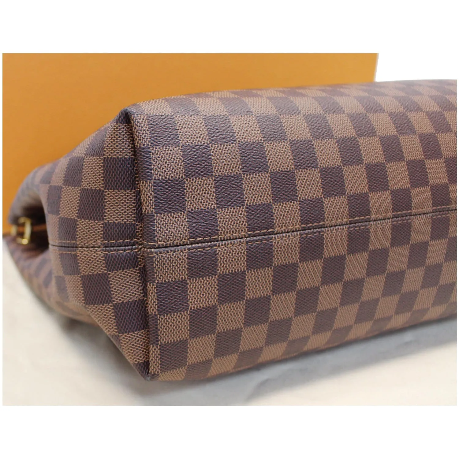 LOUIS VUITTON Graceful MM Damier Ebene Shoulder Bag Brown