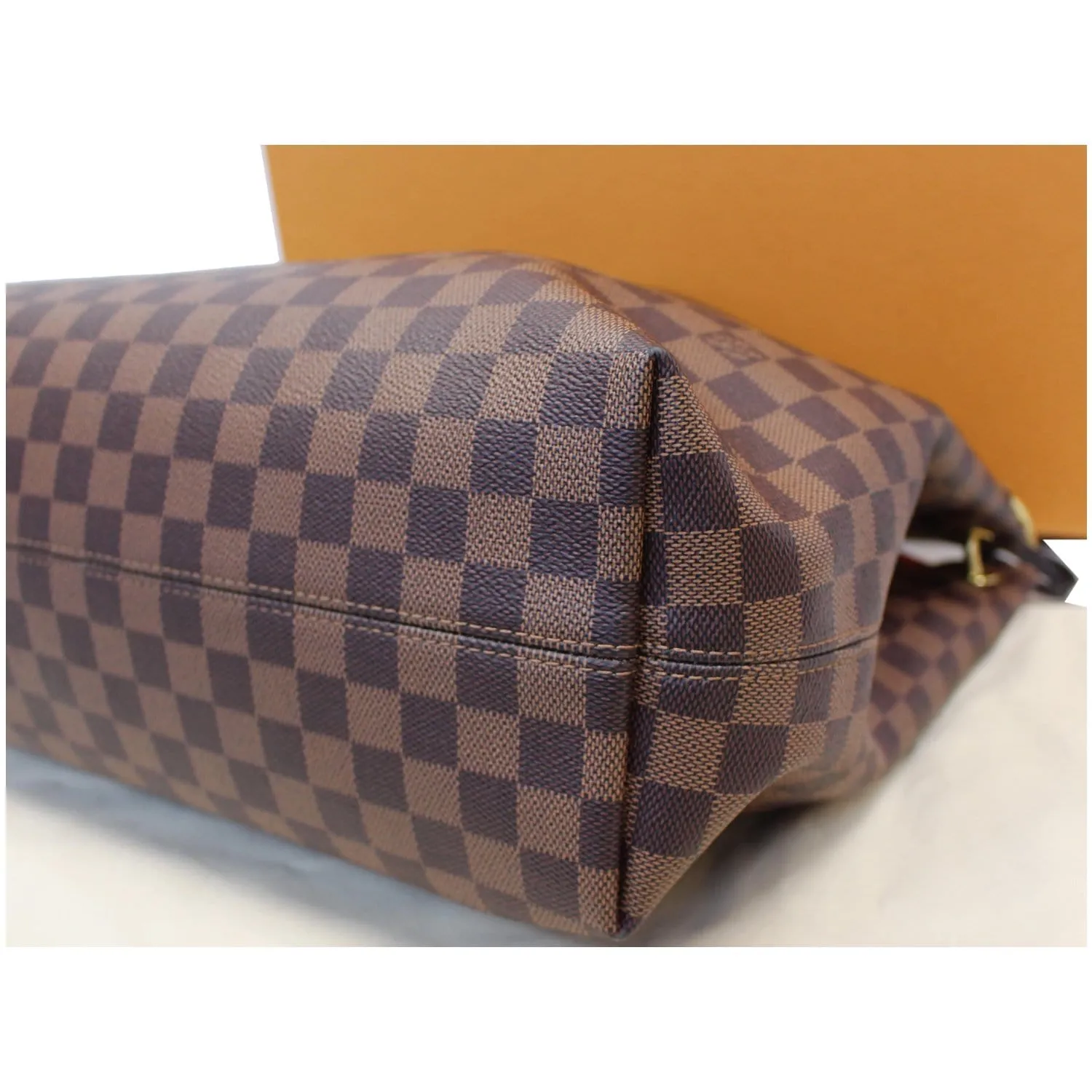 LOUIS VUITTON Graceful MM Damier Ebene Shoulder Bag Brown