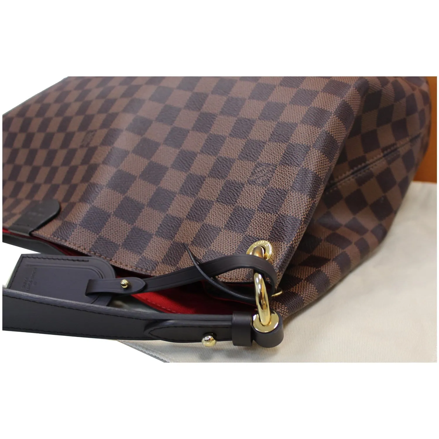 LOUIS VUITTON Graceful MM Damier Ebene Shoulder Bag Brown