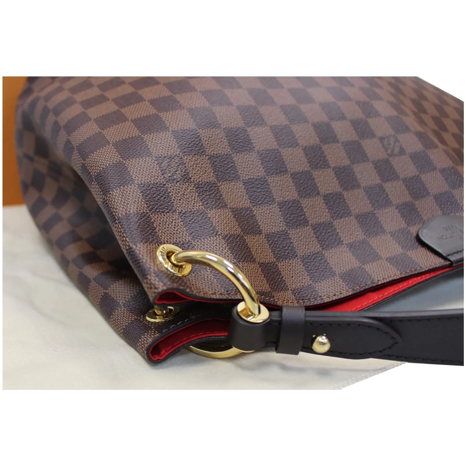 LOUIS VUITTON Graceful MM Damier Ebene Shoulder Bag Brown